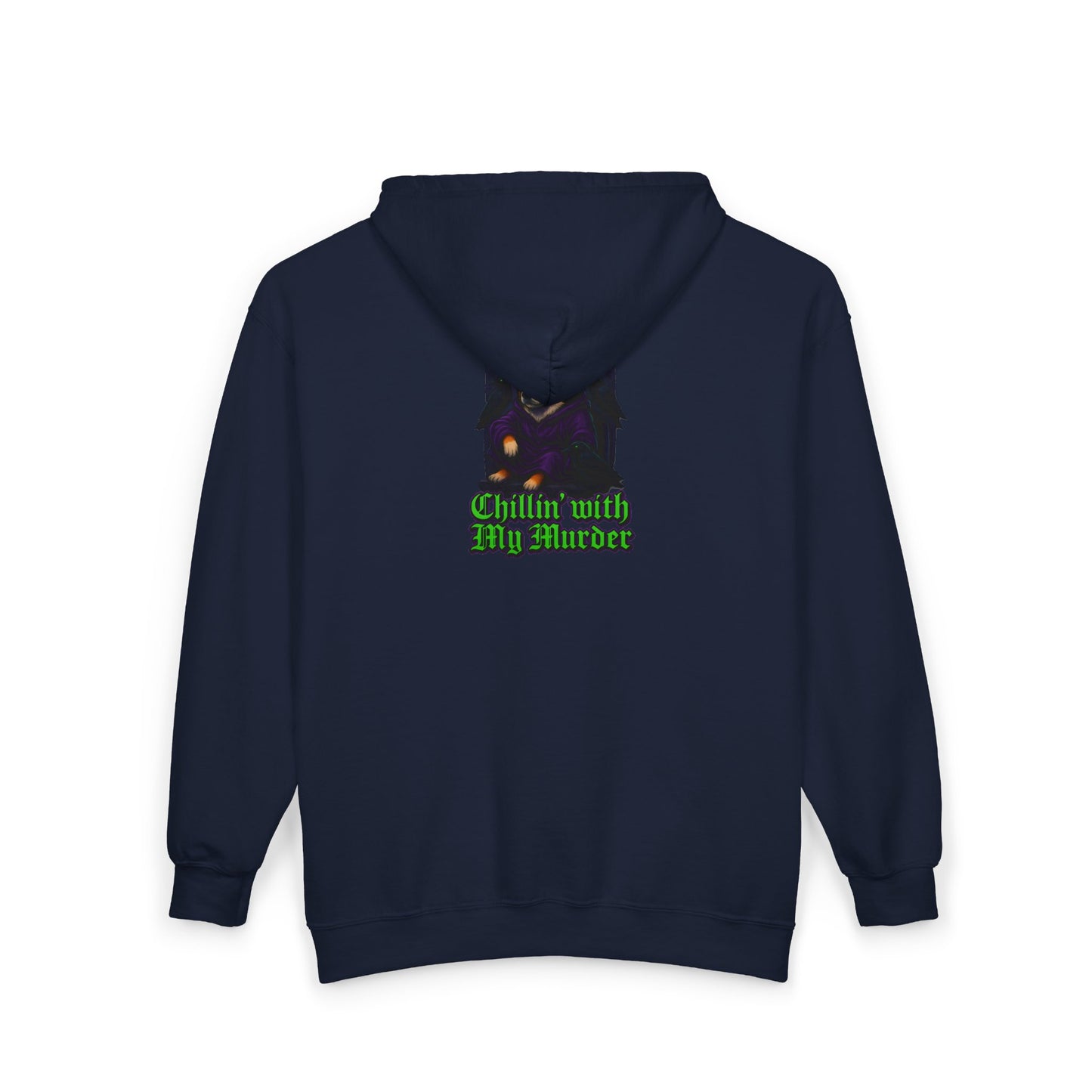 Corgi Crow Chillin Zip-Up Hoodie