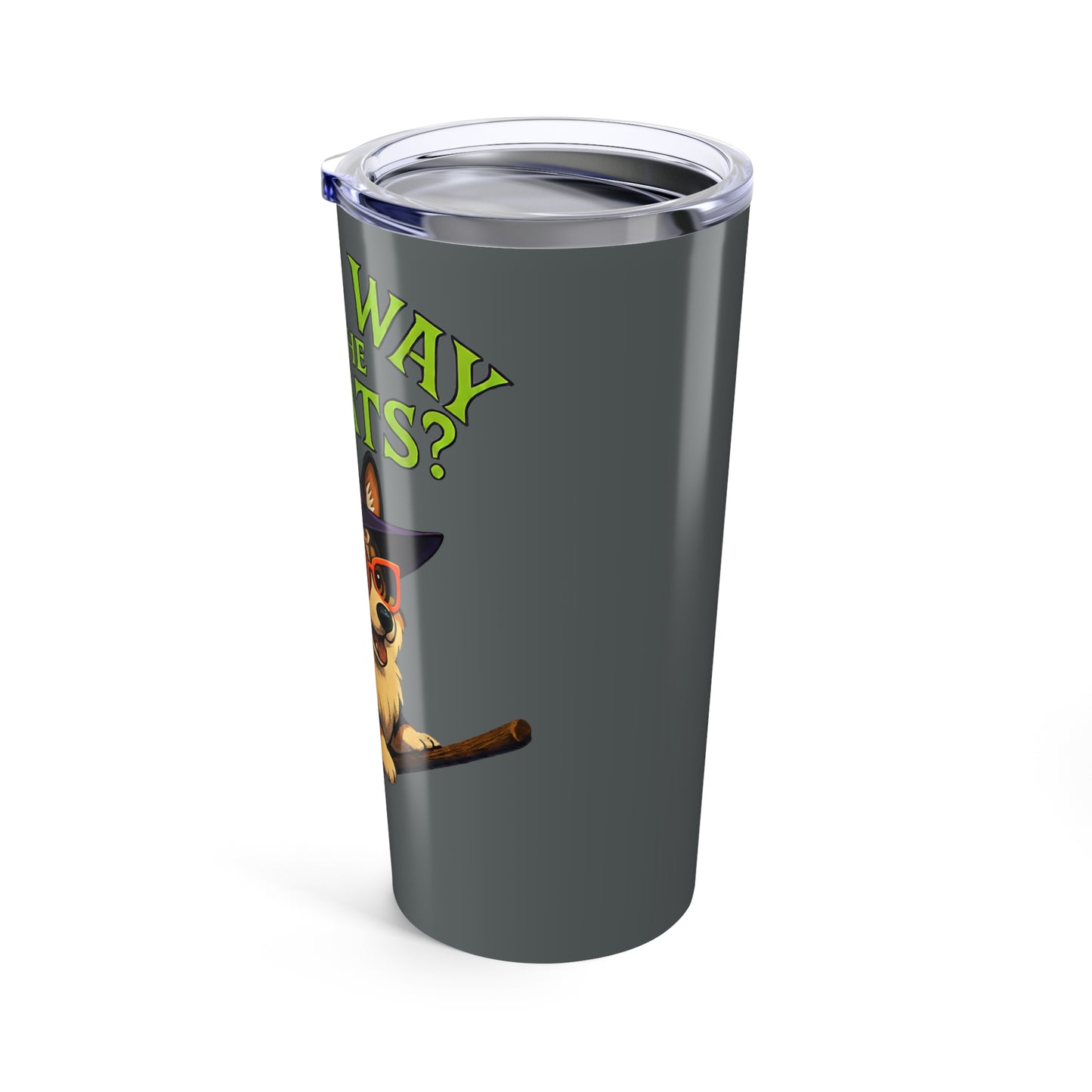 Halloween Corgi Tumbler, Witch Way to the Treats Drinkware, Cute Dog Gift, Fall Coffee Cup, Animal Lover Travel Mug