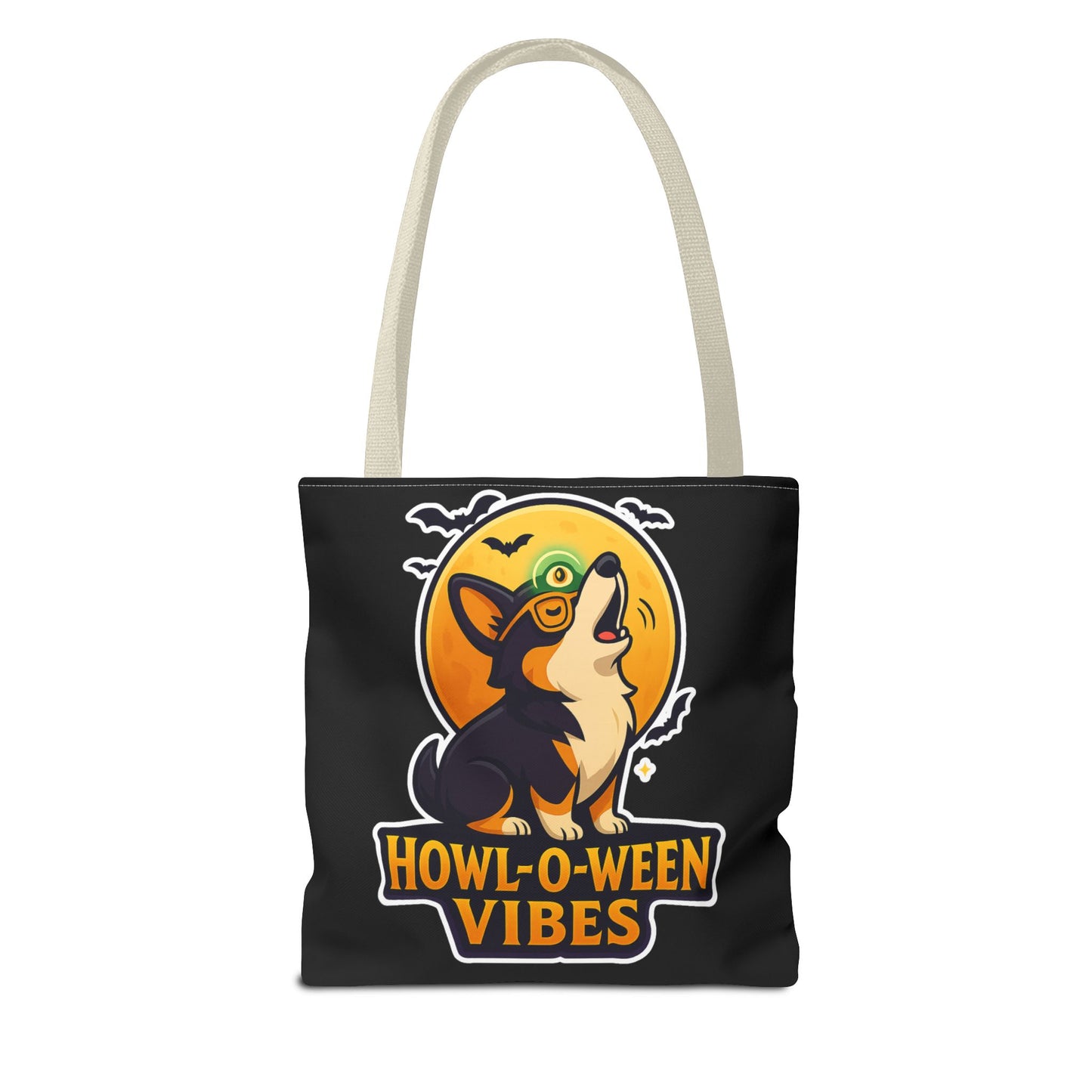 Halloween Dog Lover Tote Bag | Howl-O-Ween Vibes, Cute Dog Tote, Pet Owner Gift, Trick or Treat Bag, Fall Accessory
