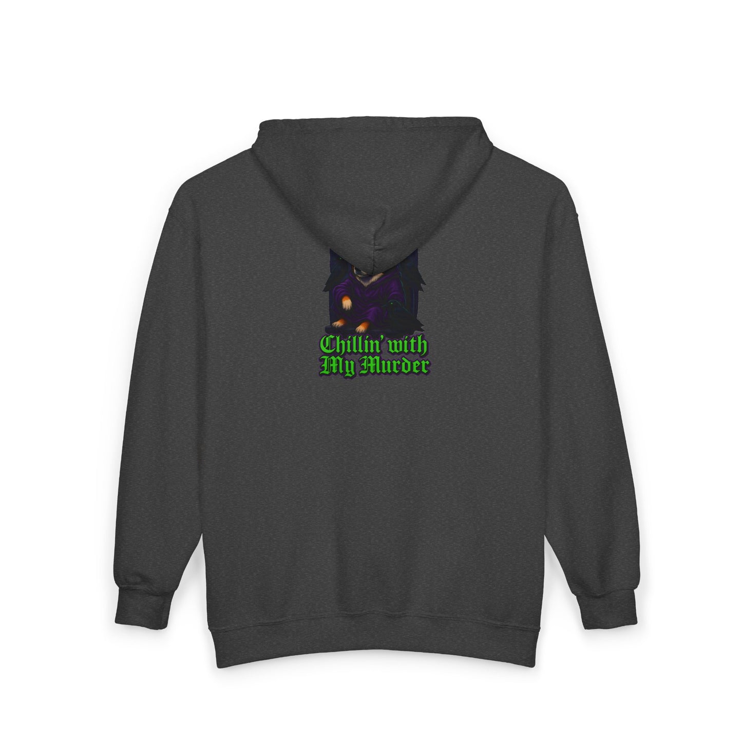 Corgi Crow Chillin Zip-Up Hoodie