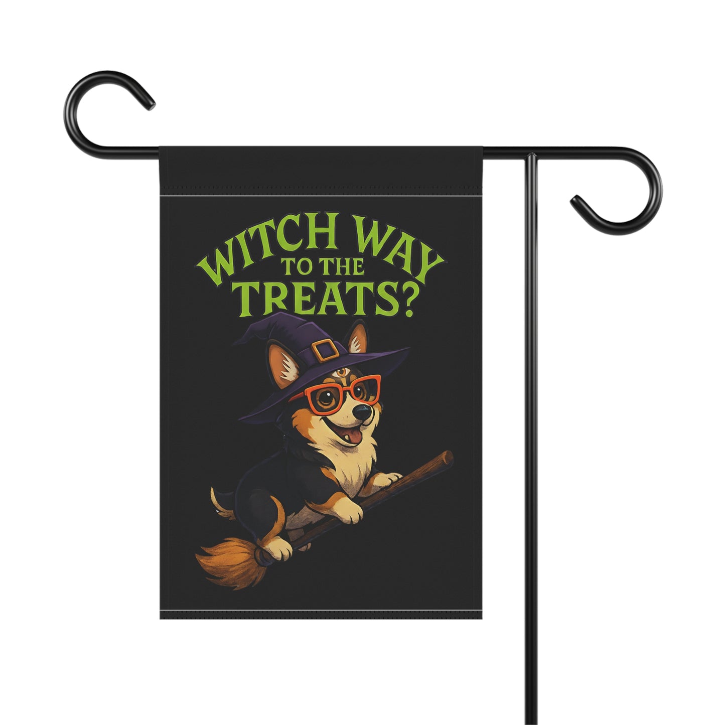 Halloween Corgi Garden Banner, Cute Fall Yard Decor, Pet Lover Gift, Trick or Treat Sign, Outdoor Home Decoration