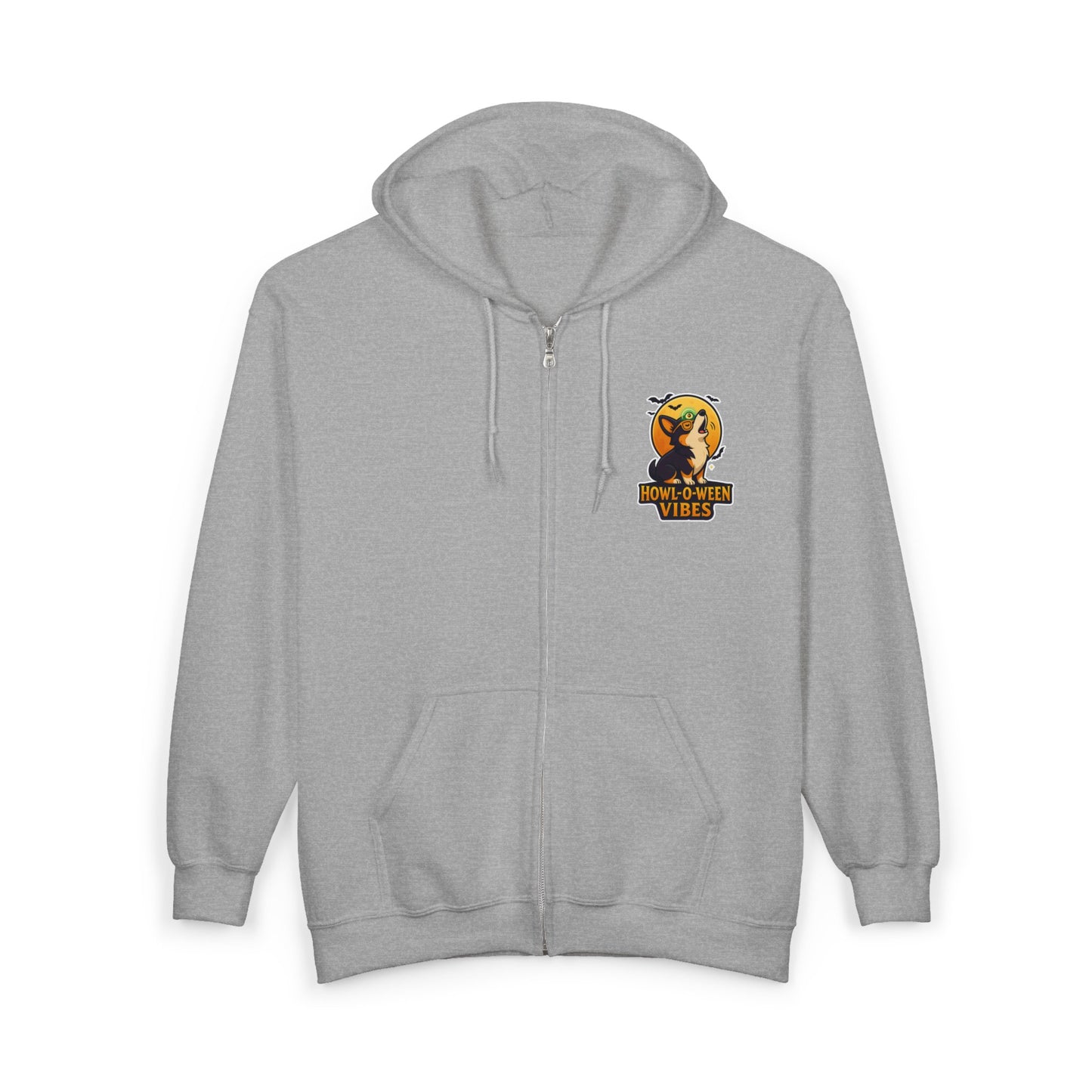 Corgi Pun Howl-o-ween Zip Up Hoodie
