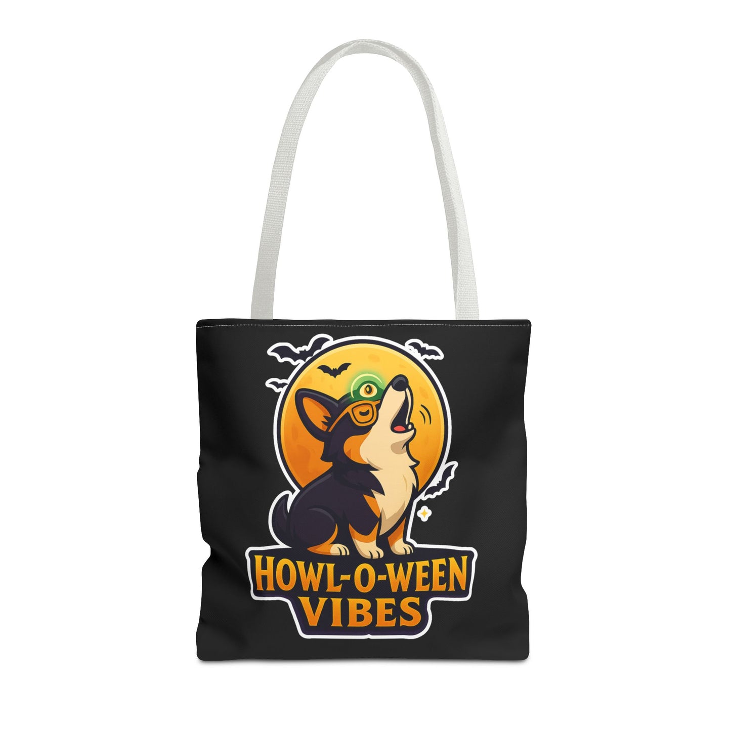Halloween Dog Lover Tote Bag | Howl-O-Ween Vibes, Cute Dog Tote, Pet Owner Gift, Trick or Treat Bag, Fall Accessory