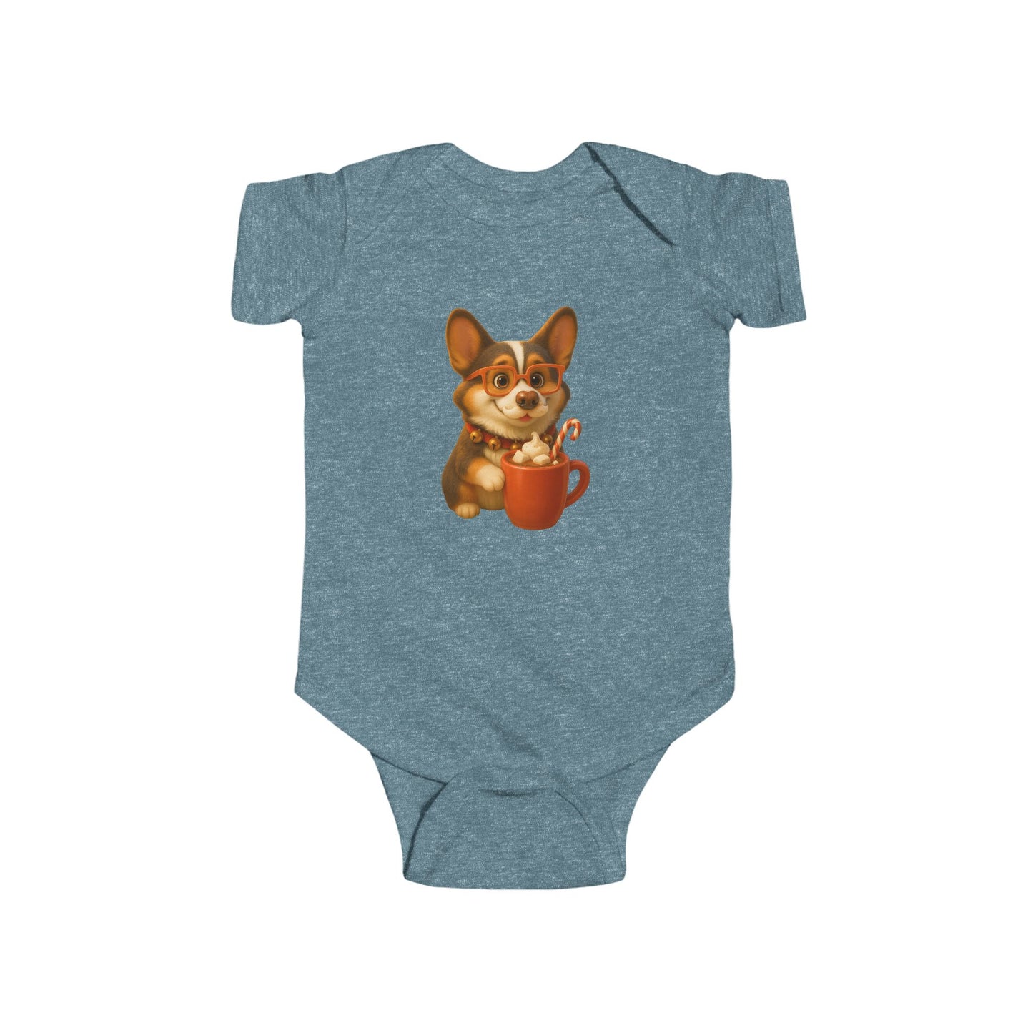 Corgi Hot Cocoa Infant Bodysuit — Cute Puppy Coffee Baby Onesie