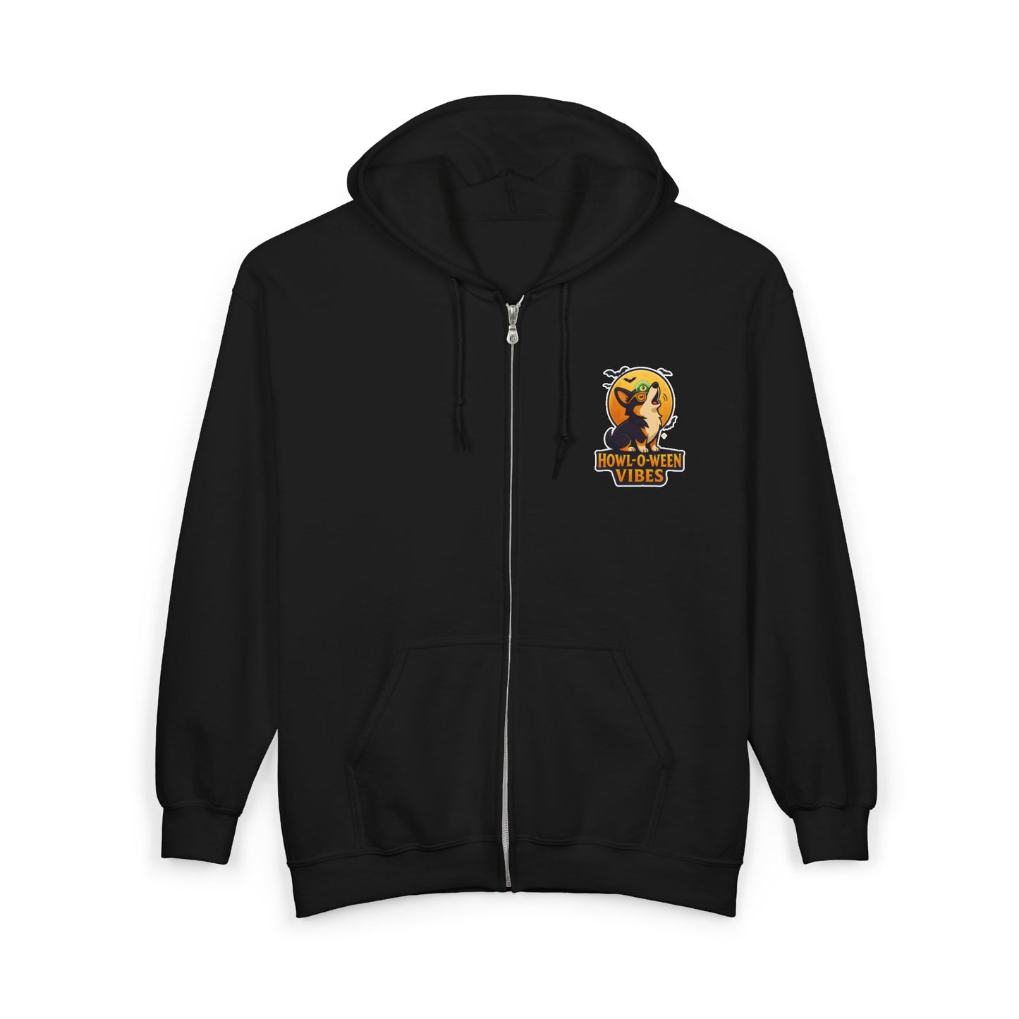 Corgi Pun Howl-o-ween Zip Up Hoodie