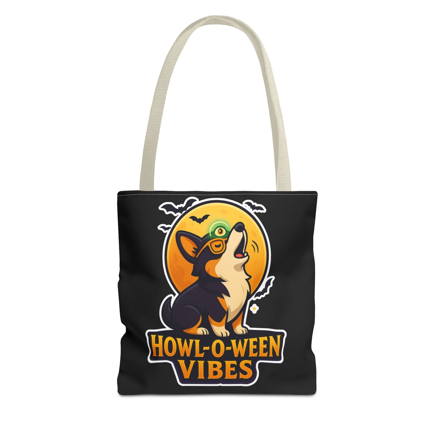 Halloween Dog Lover Tote Bag | Howl-O-Ween Vibes, Cute Dog Tote, Pet Owner Gift, Trick or Treat Bag, Fall Accessory