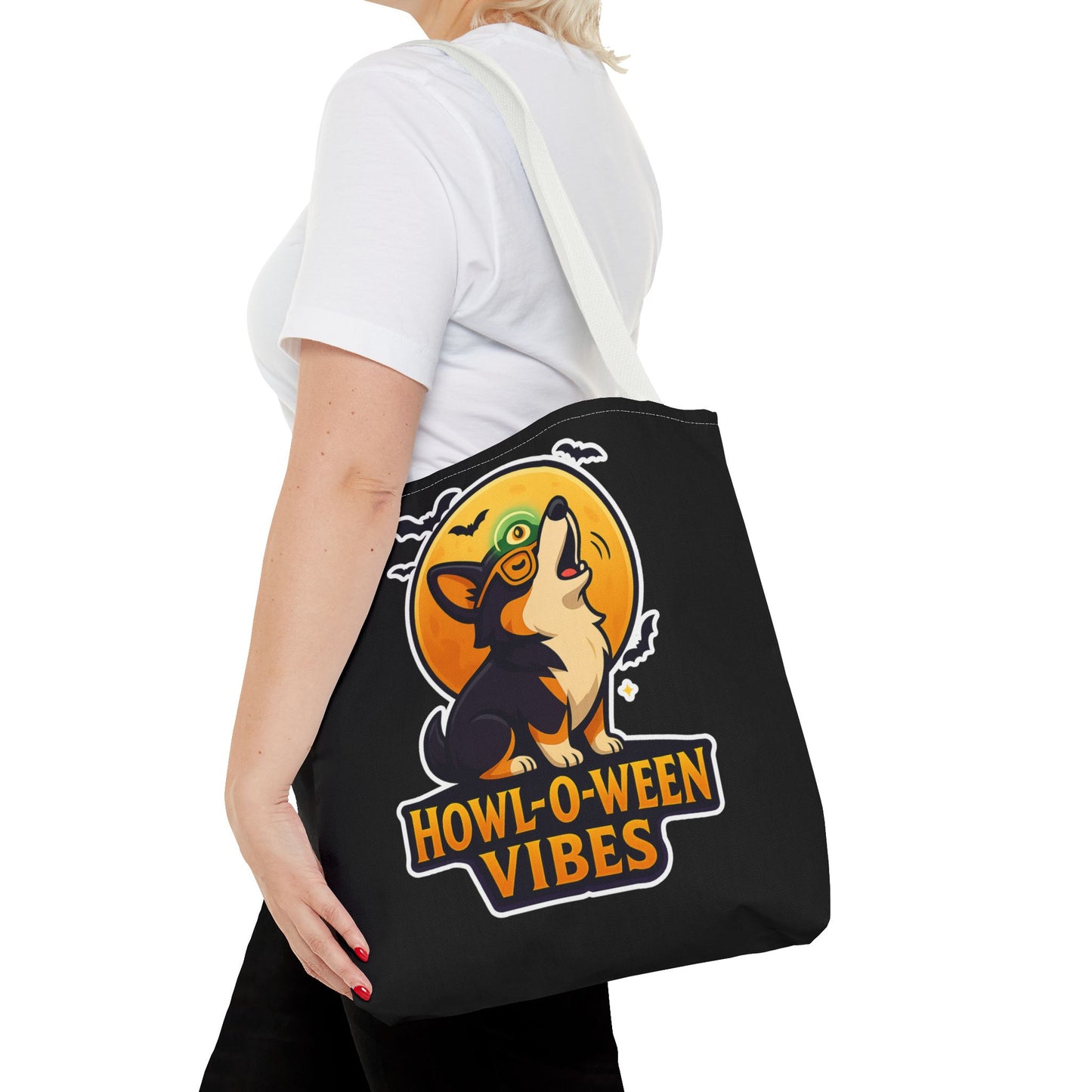 Halloween Dog Lover Tote Bag | Howl-O-Ween Vibes, Cute Dog Tote, Pet Owner Gift, Trick or Treat Bag, Fall Accessory