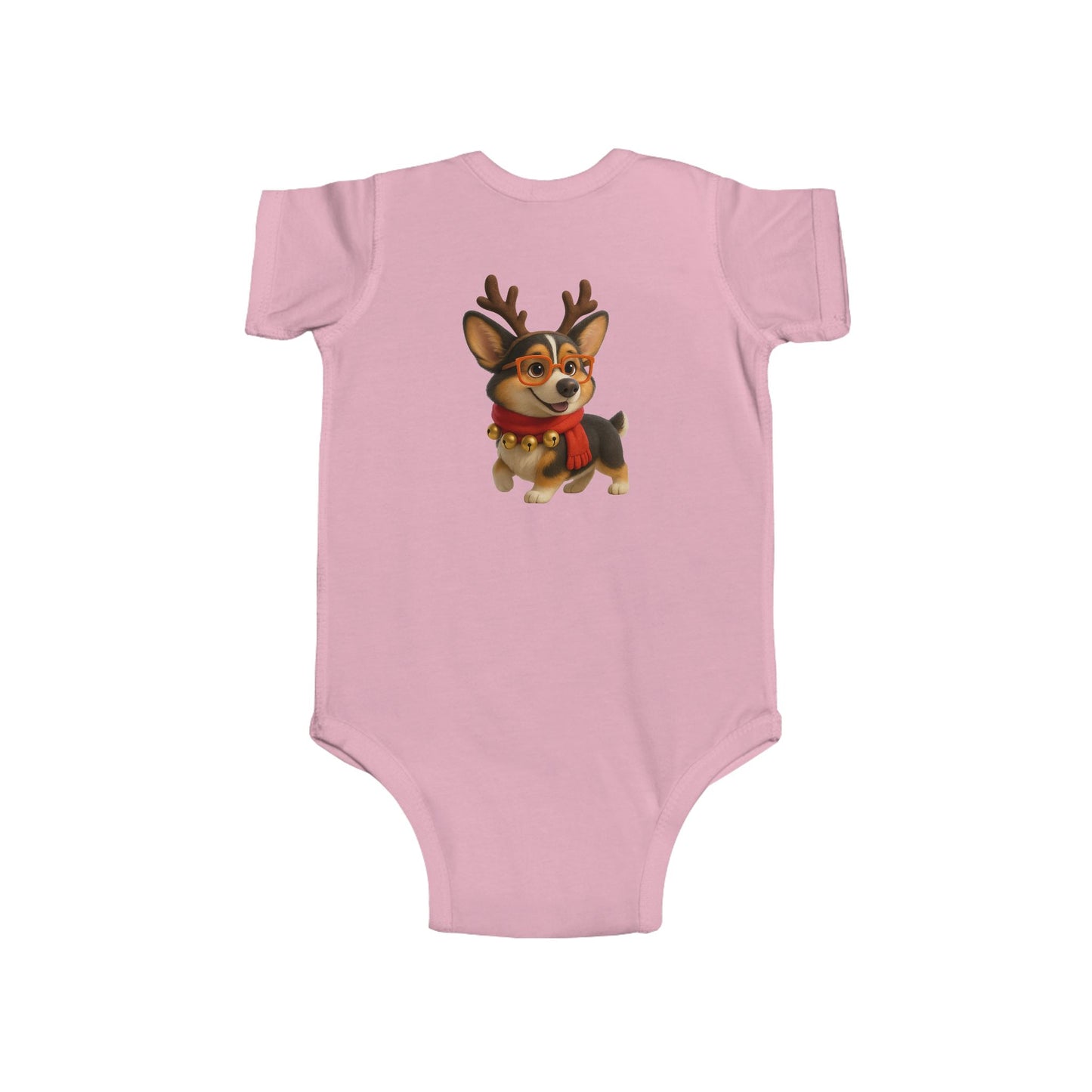 Baby Bodysuit — Cute Reindeer Corgi Christmas Onesie