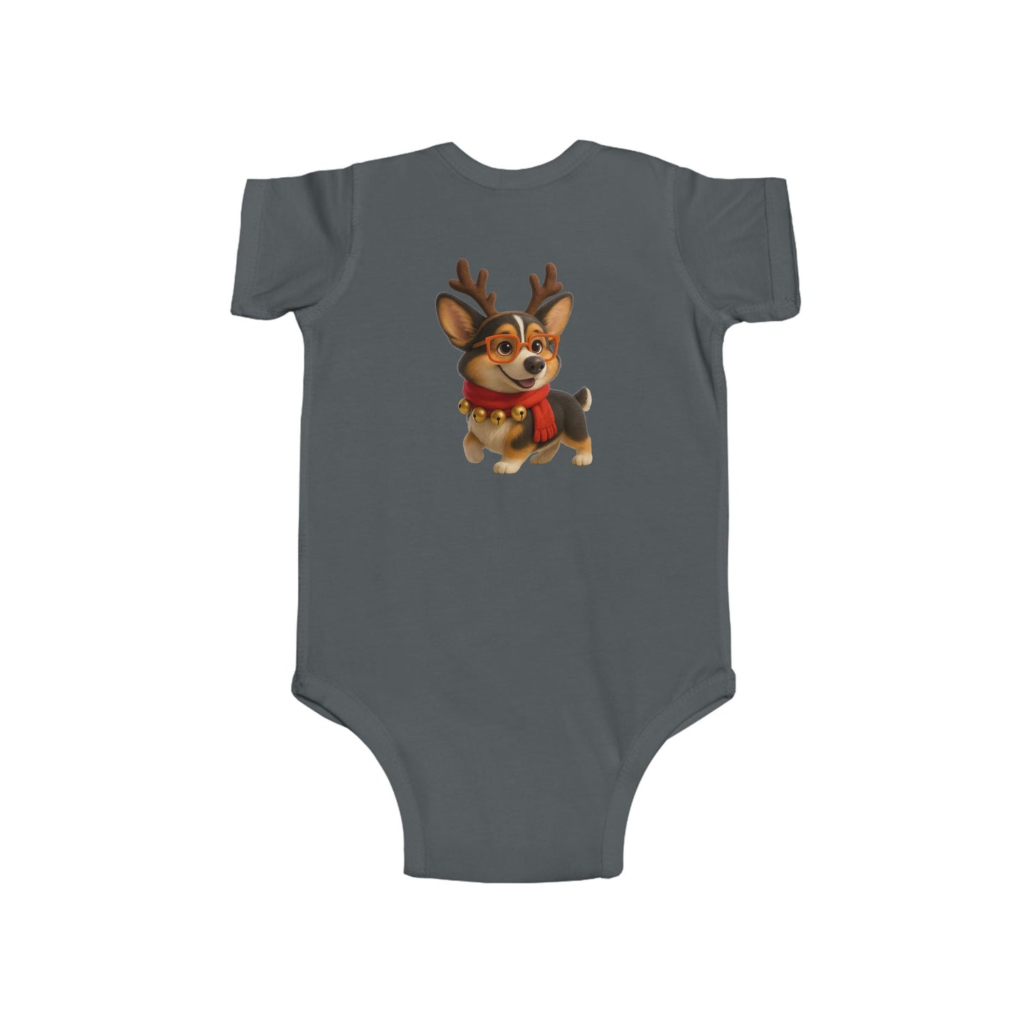 Baby Bodysuit — Cute Reindeer Corgi Christmas Onesie