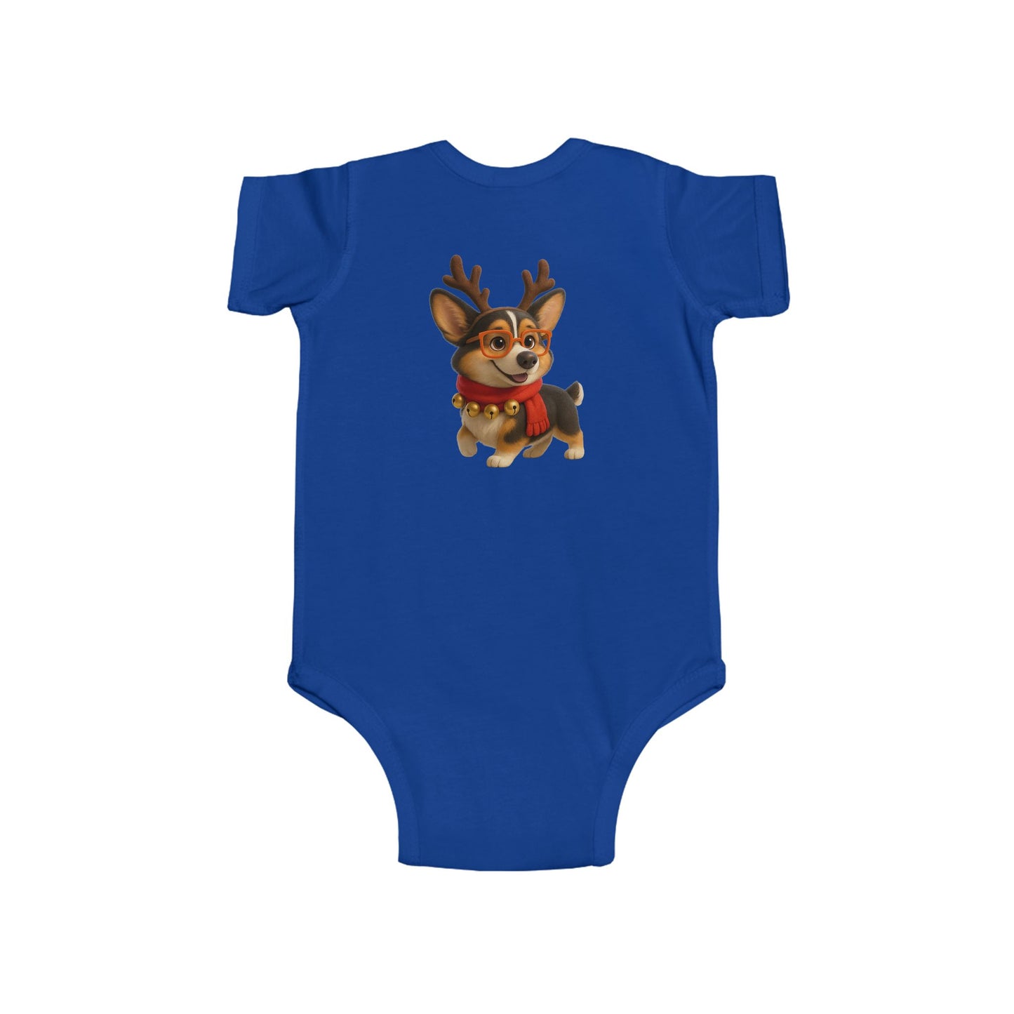 Baby Bodysuit — Cute Reindeer Corgi Christmas Onesie