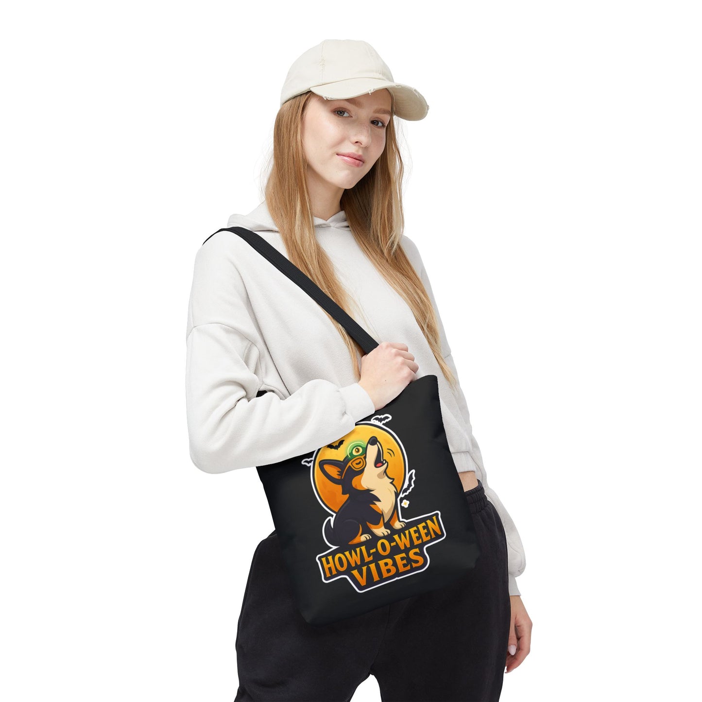 Halloween Dog Lover Tote Bag | Howl-O-Ween Vibes, Cute Dog Tote, Pet Owner Gift, Trick or Treat Bag, Fall Accessory