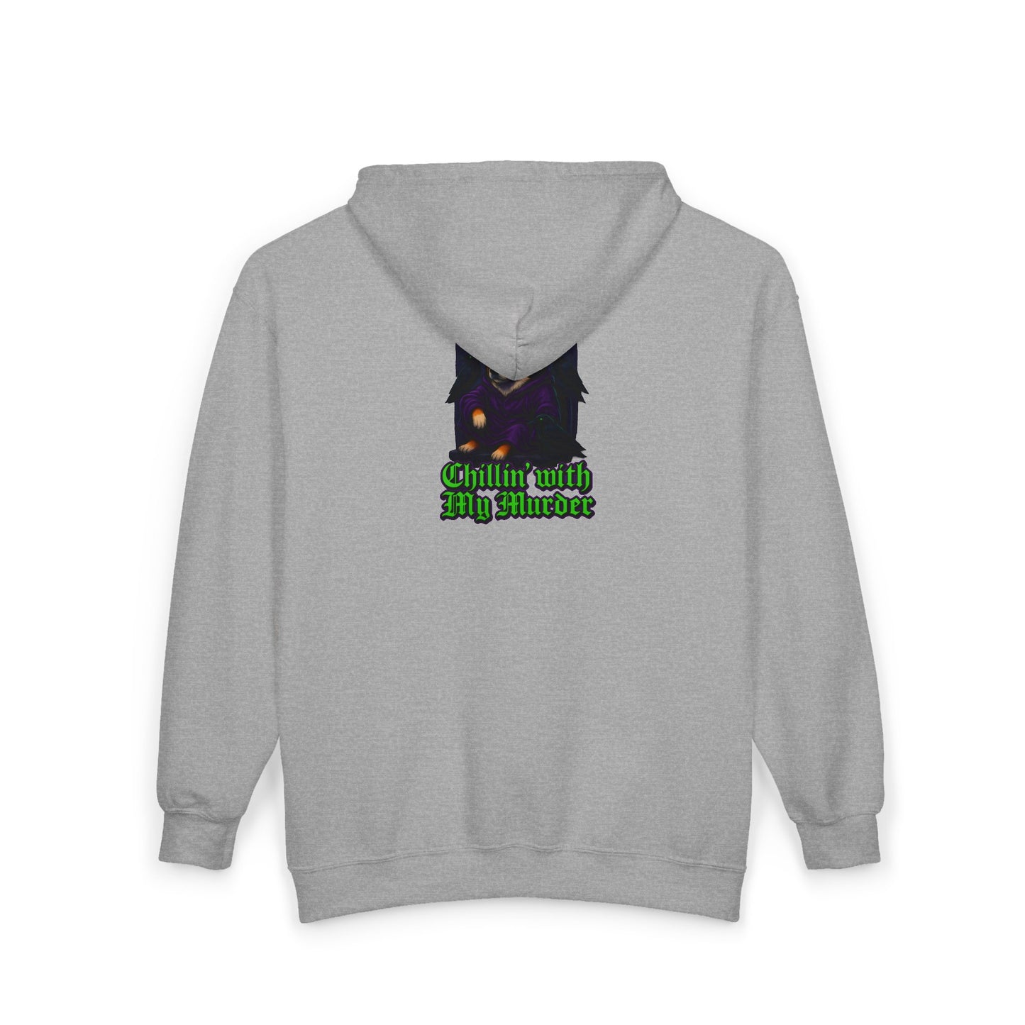 Corgi Crow Chillin Zip-Up Hoodie