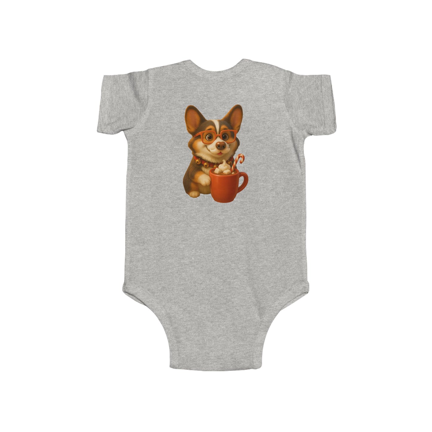 Corgi Hot Cocoa Infant Bodysuit — Cute Puppy Coffee Baby Onesie