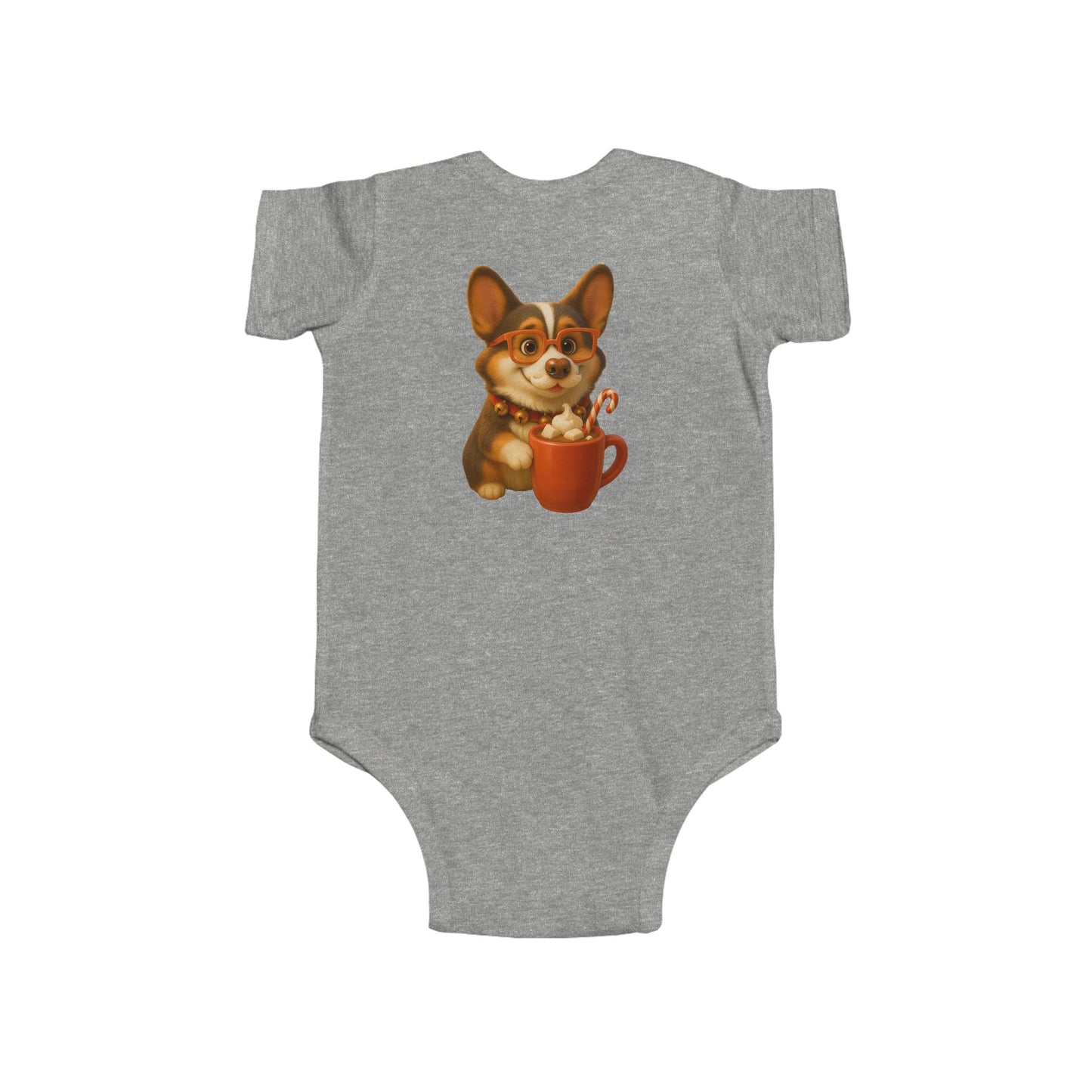 Corgi Hot Cocoa Infant Bodysuit — Cute Puppy Coffee Baby Onesie