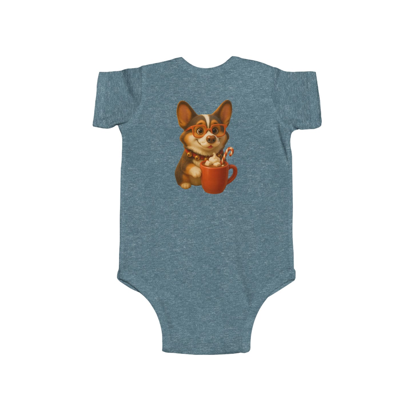 Corgi Hot Cocoa Infant Bodysuit — Cute Puppy Coffee Baby Onesie