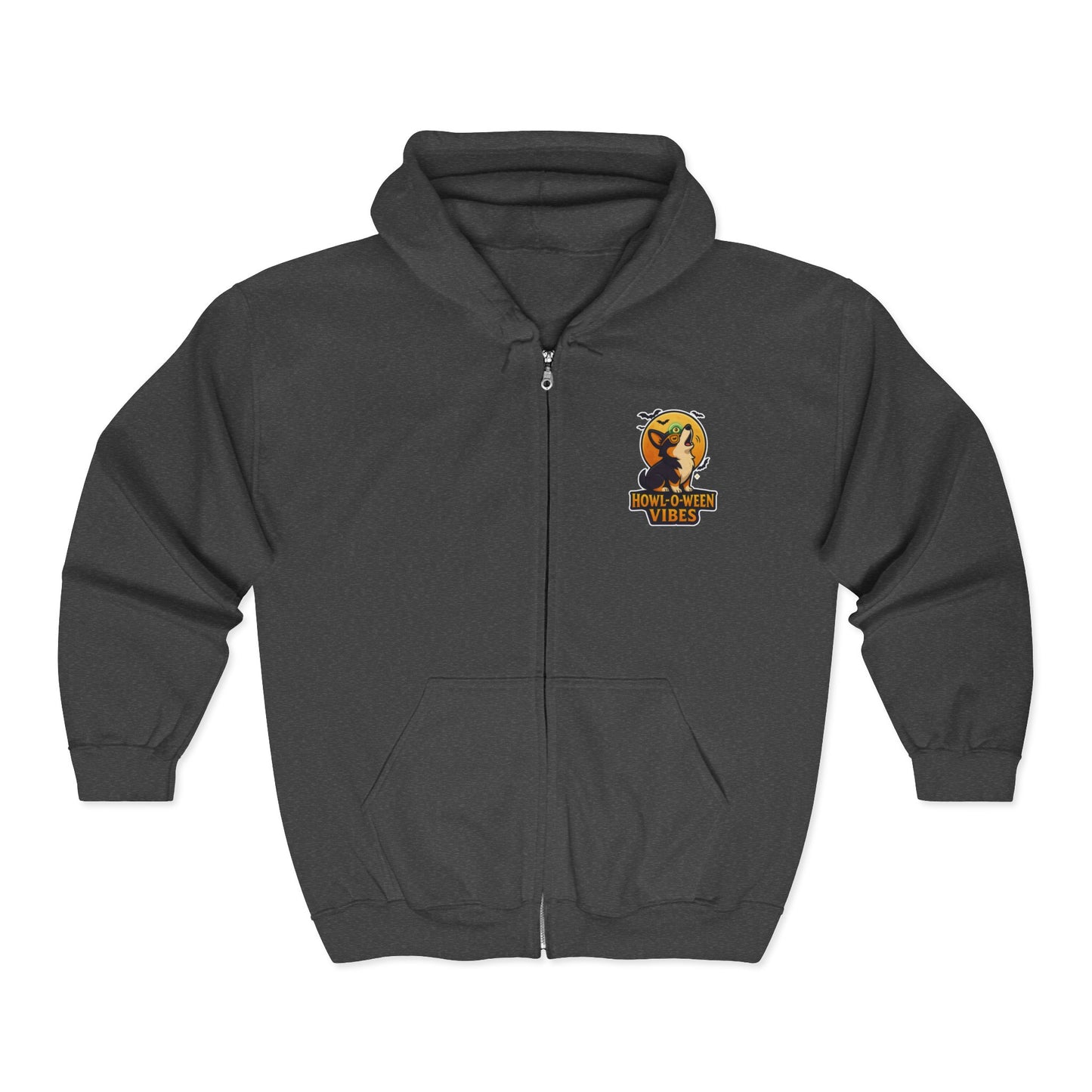 Corgi Pun Howl-o-ween Zip Up Hoodie