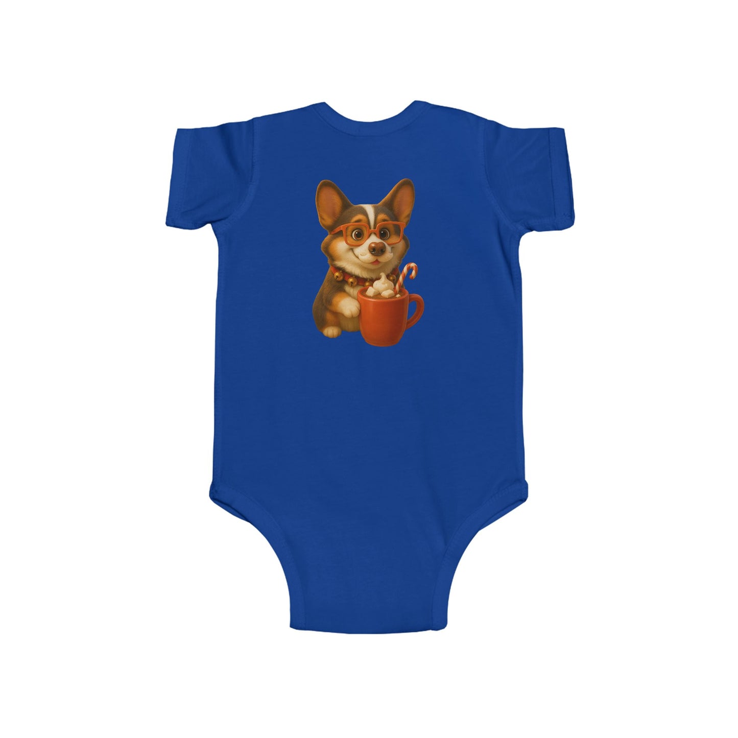 Corgi Hot Cocoa Infant Bodysuit — Cute Puppy Coffee Baby Onesie