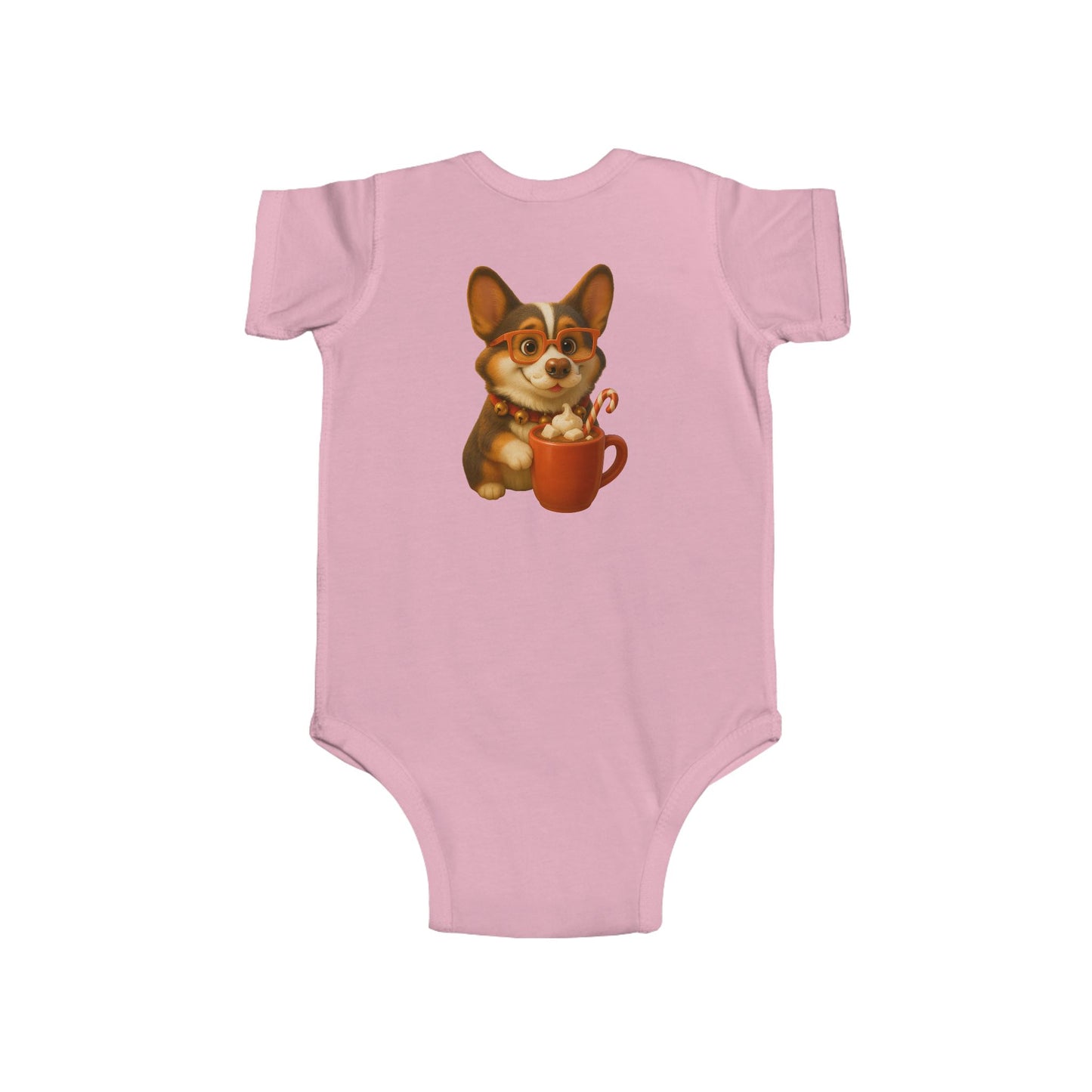 Corgi Hot Cocoa Infant Bodysuit — Cute Puppy Coffee Baby Onesie
