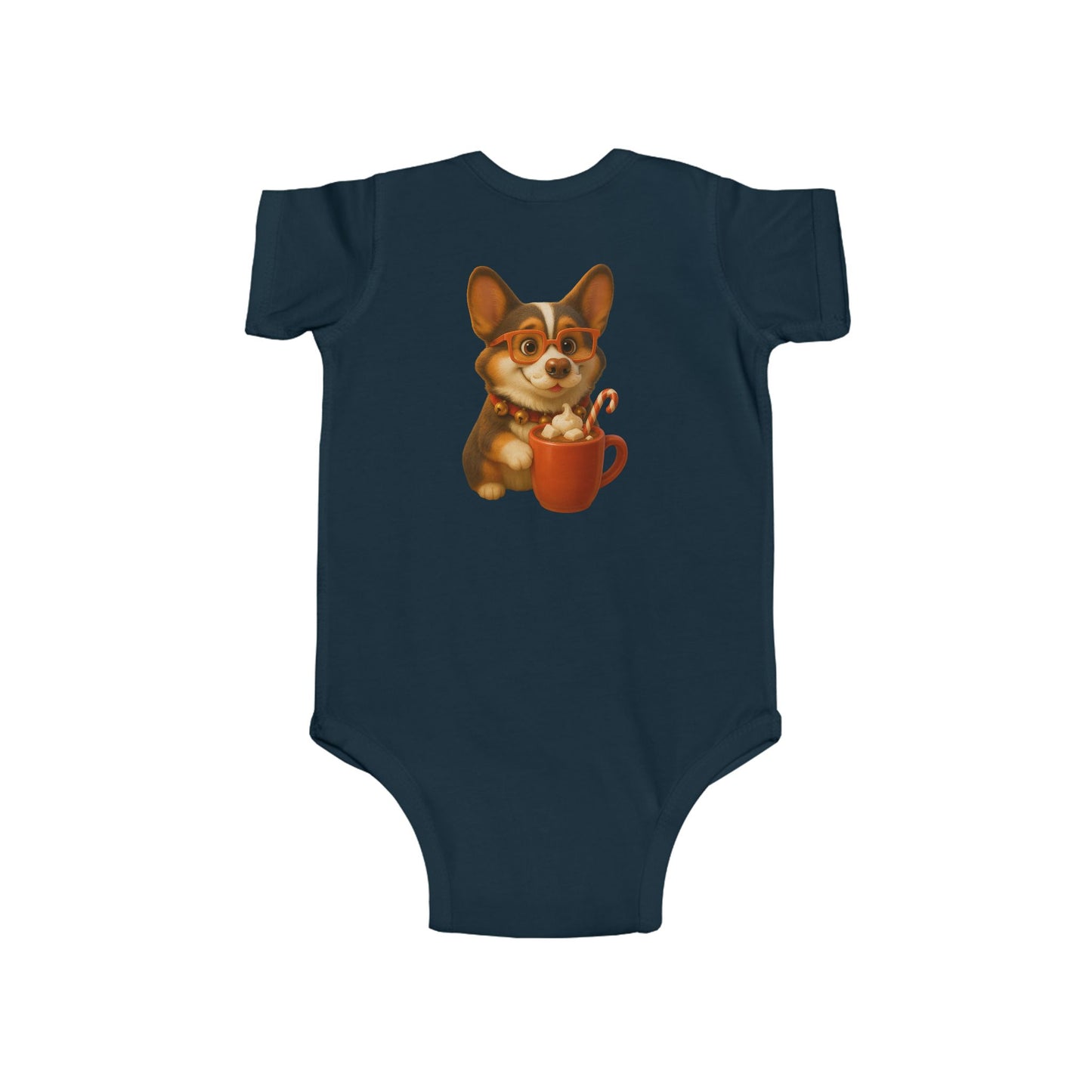 Corgi Hot Cocoa Infant Bodysuit — Cute Puppy Coffee Baby Onesie