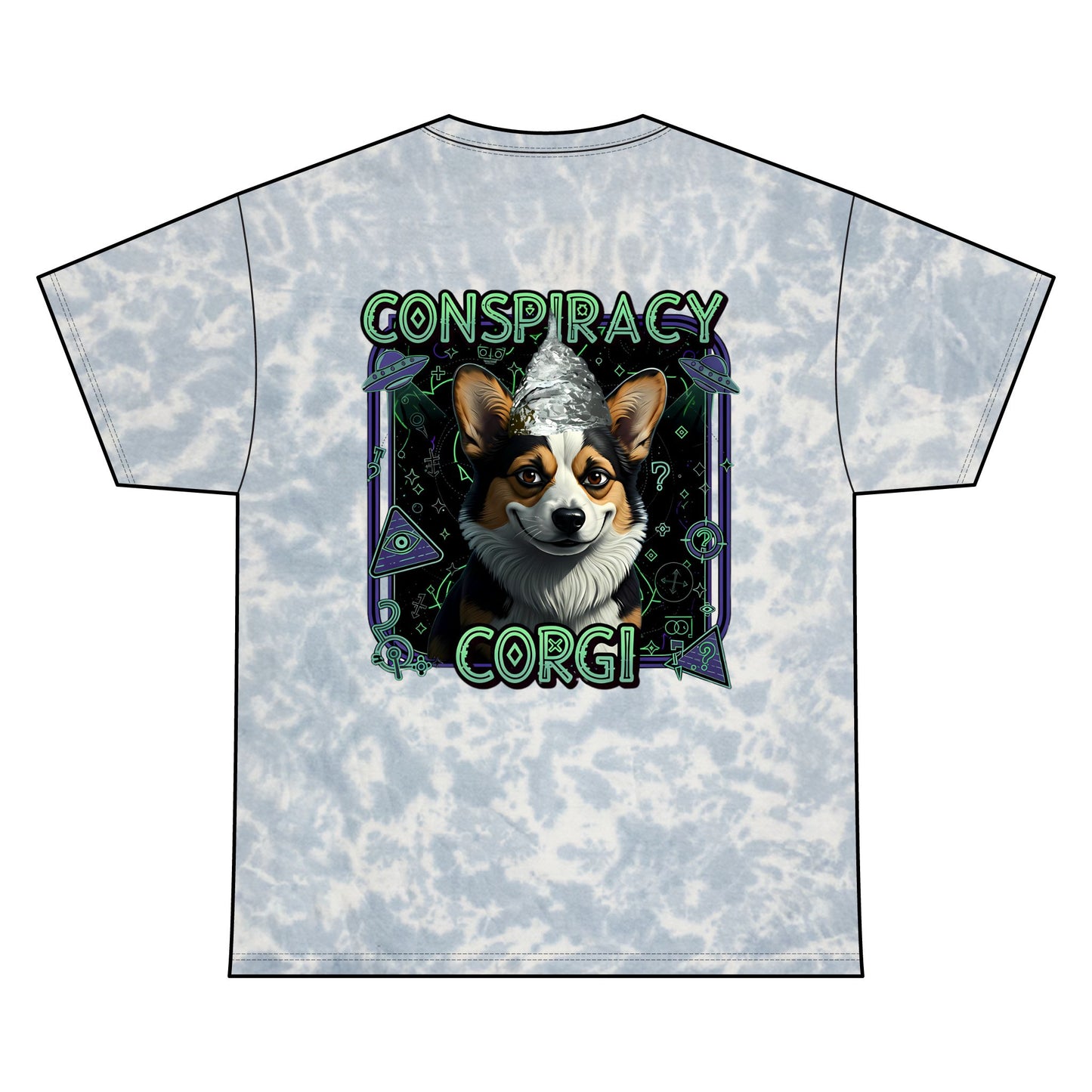 A Tye Dye Conspiracy Corgi Meme Shirt