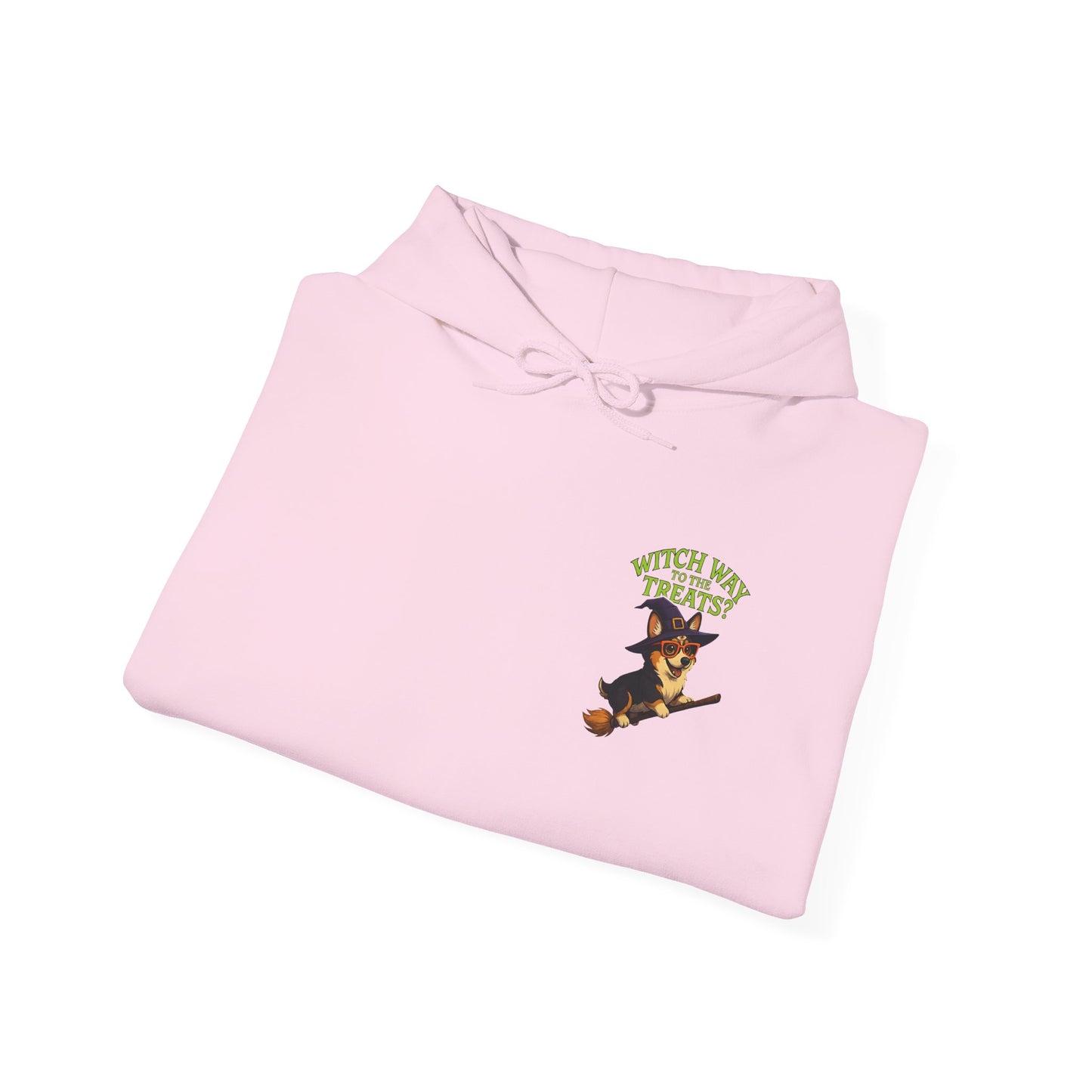 Halloween Witch Dog Sweatshirt, Unisex Hooded Sweatshirt, Cozy Fall Apparel, Pet Lover Gift, Spooky Season Wear, Cute Halloween Sweater