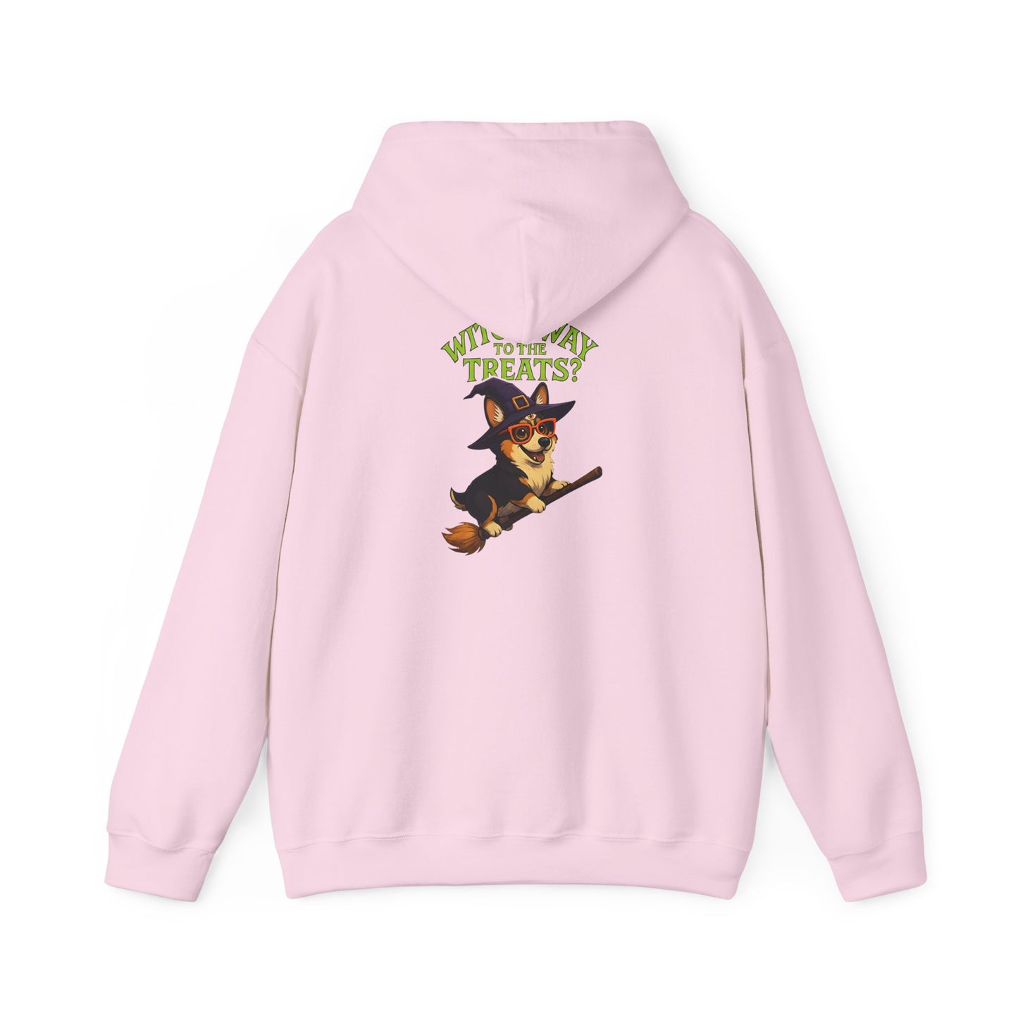 Halloween Witch Dog Sweatshirt, Unisex Hooded Sweatshirt, Cozy Fall Apparel, Pet Lover Gift, Spooky Season Wear, Cute Halloween Sweater