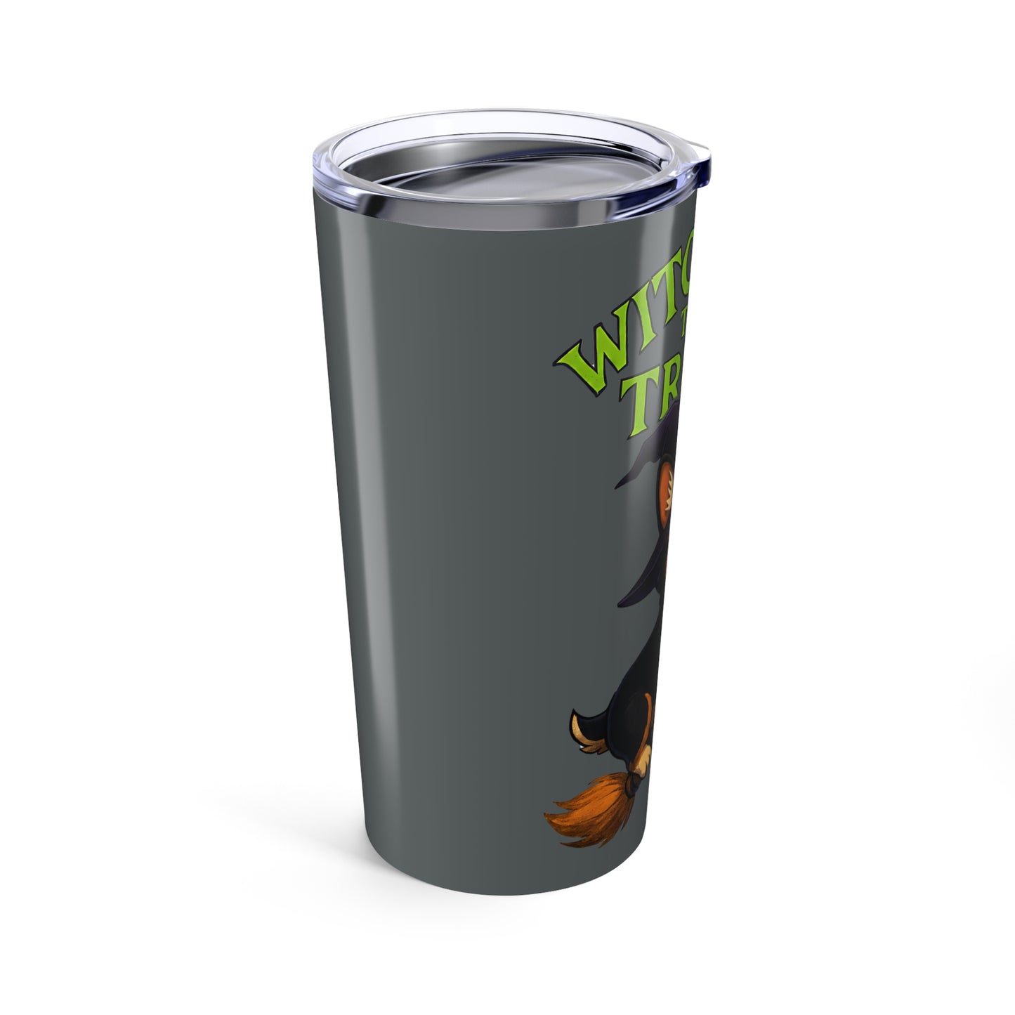 Halloween Corgi Tumbler, Witch Way to the Treats Drinkware, Cute Dog Gift, Fall Coffee Cup, Animal Lover Travel Mug