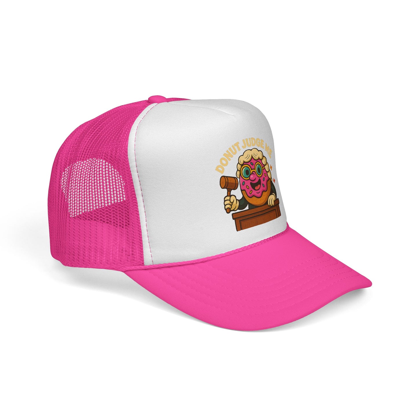 A Donut Judge Me Trucker Cap - Fun Gift, Novelty Hat, Cookie Lover Accessory, Baking Enthusiast Cap, Birthday Present