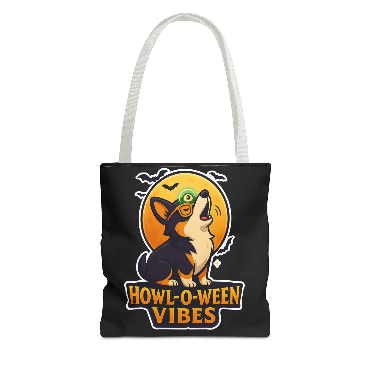Halloween Dog Lover Tote Bag | Howl-O-Ween Vibes, Cute Dog Tote, Pet Owner Gift, Trick or Treat Bag, Fall Accessory