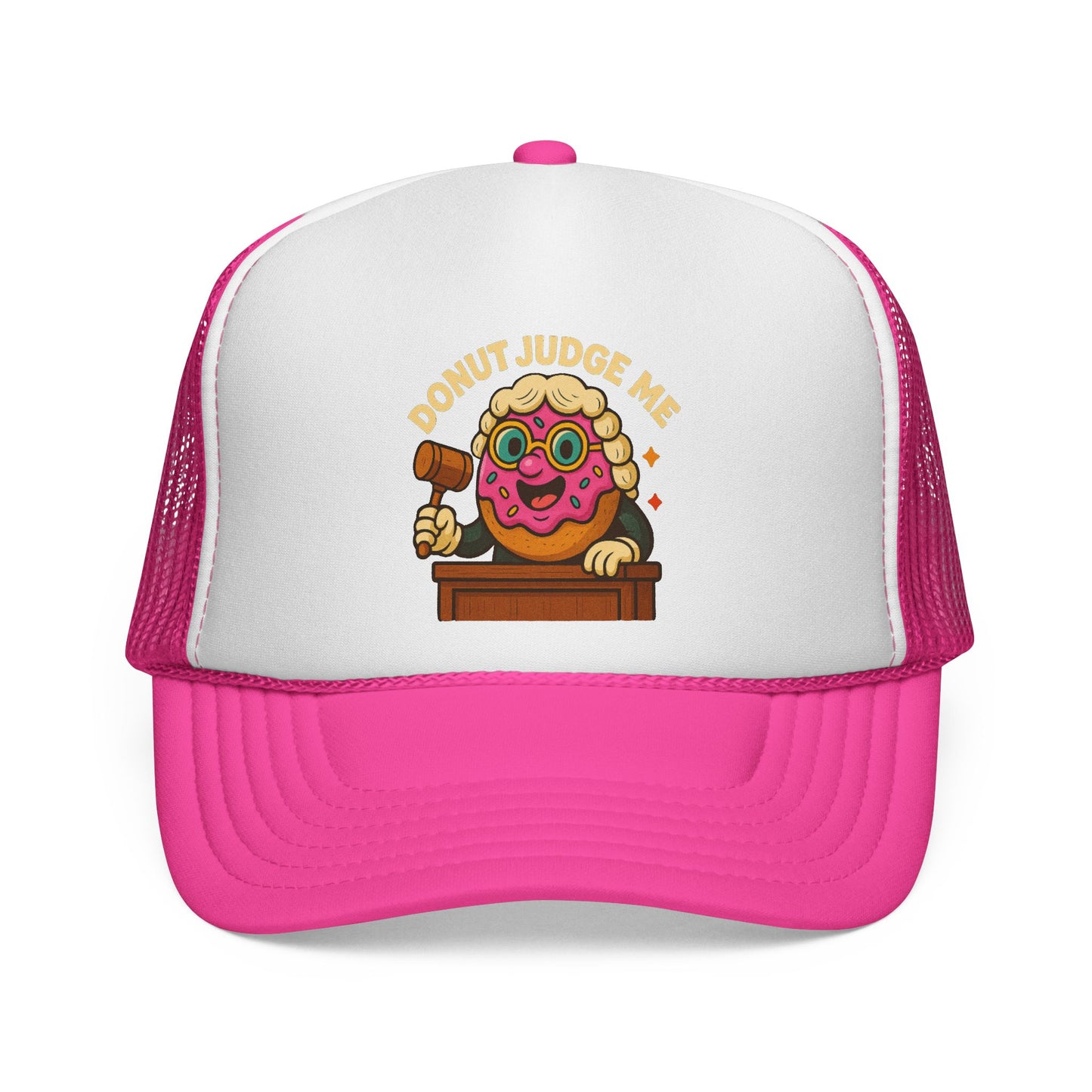 A Donut Judge Me Trucker Cap - Fun Gift, Novelty Hat, Cookie Lover Accessory, Baking Enthusiast Cap, Birthday Present