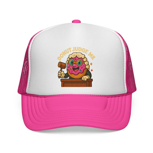A Donut Judge Me Trucker Cap - Fun Gift, Novelty Hat, Cookie Lover Accessory, Baking Enthusiast Cap, Birthday Present