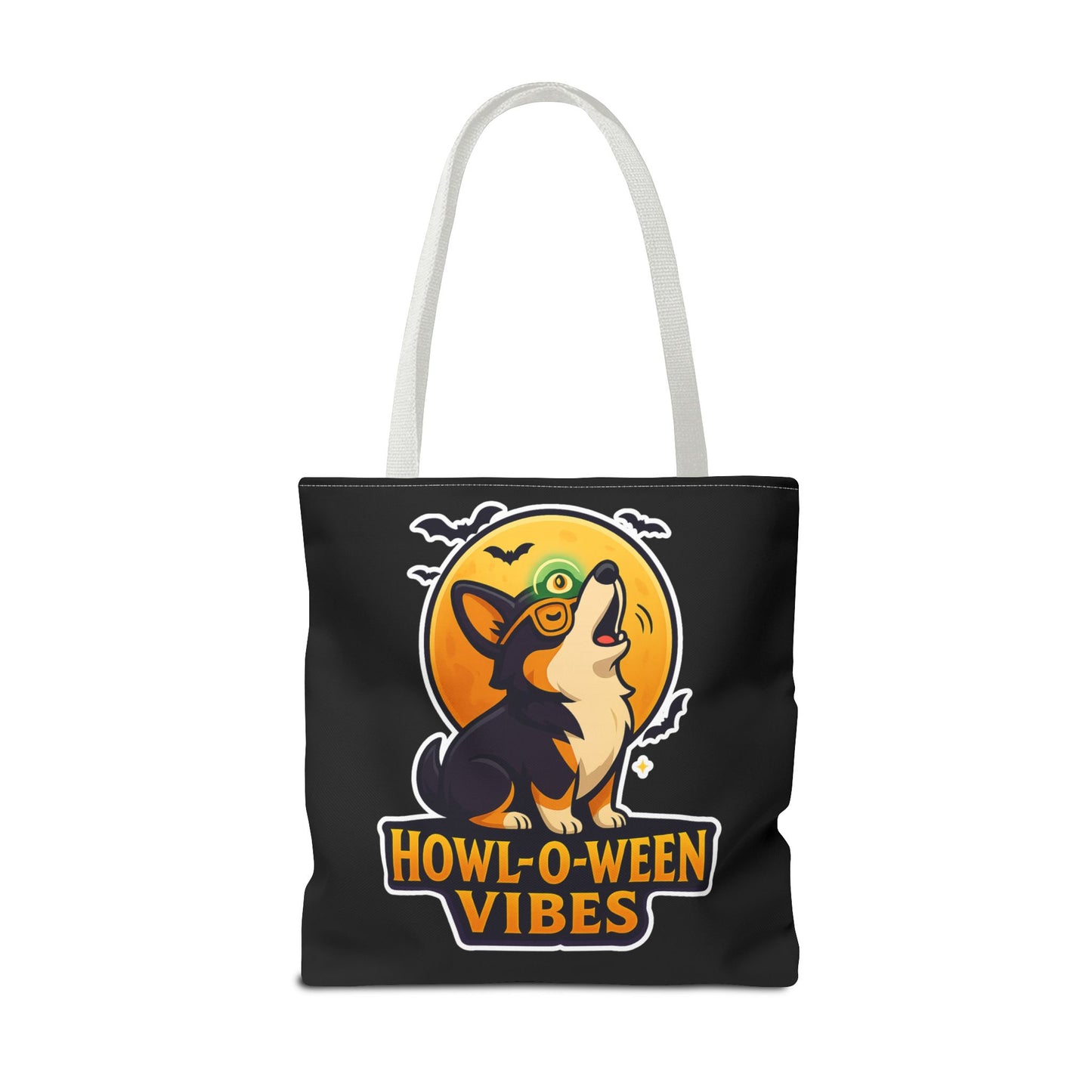 Halloween Dog Lover Tote Bag | Howl-O-Ween Vibes, Cute Dog Tote, Pet Owner Gift, Trick or Treat Bag, Fall Accessory
