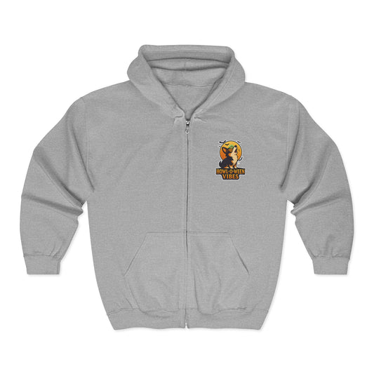 Corgi Pun Howl-o-ween Zip Up Hoodie