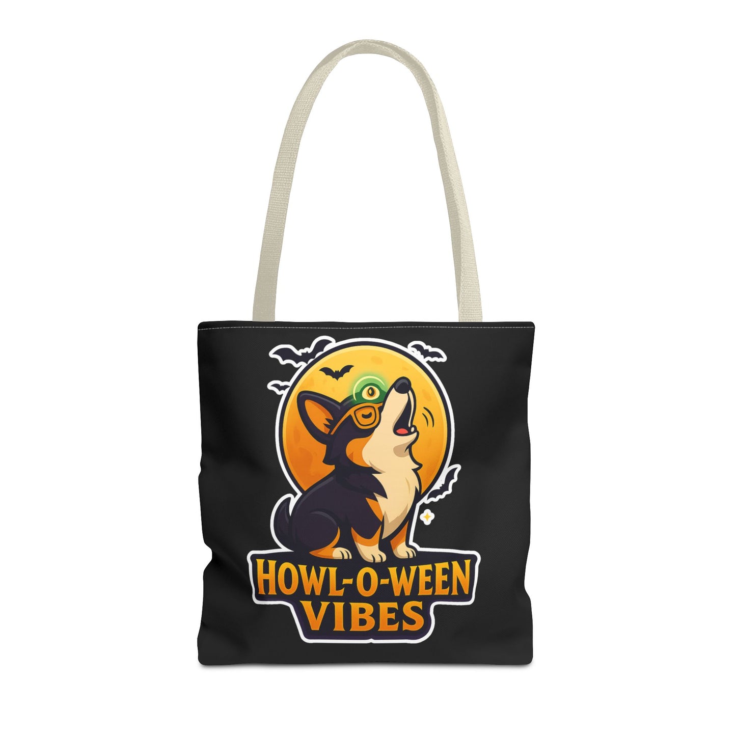 Halloween Dog Lover Tote Bag | Howl-O-Ween Vibes, Cute Dog Tote, Pet Owner Gift, Trick or Treat Bag, Fall Accessory