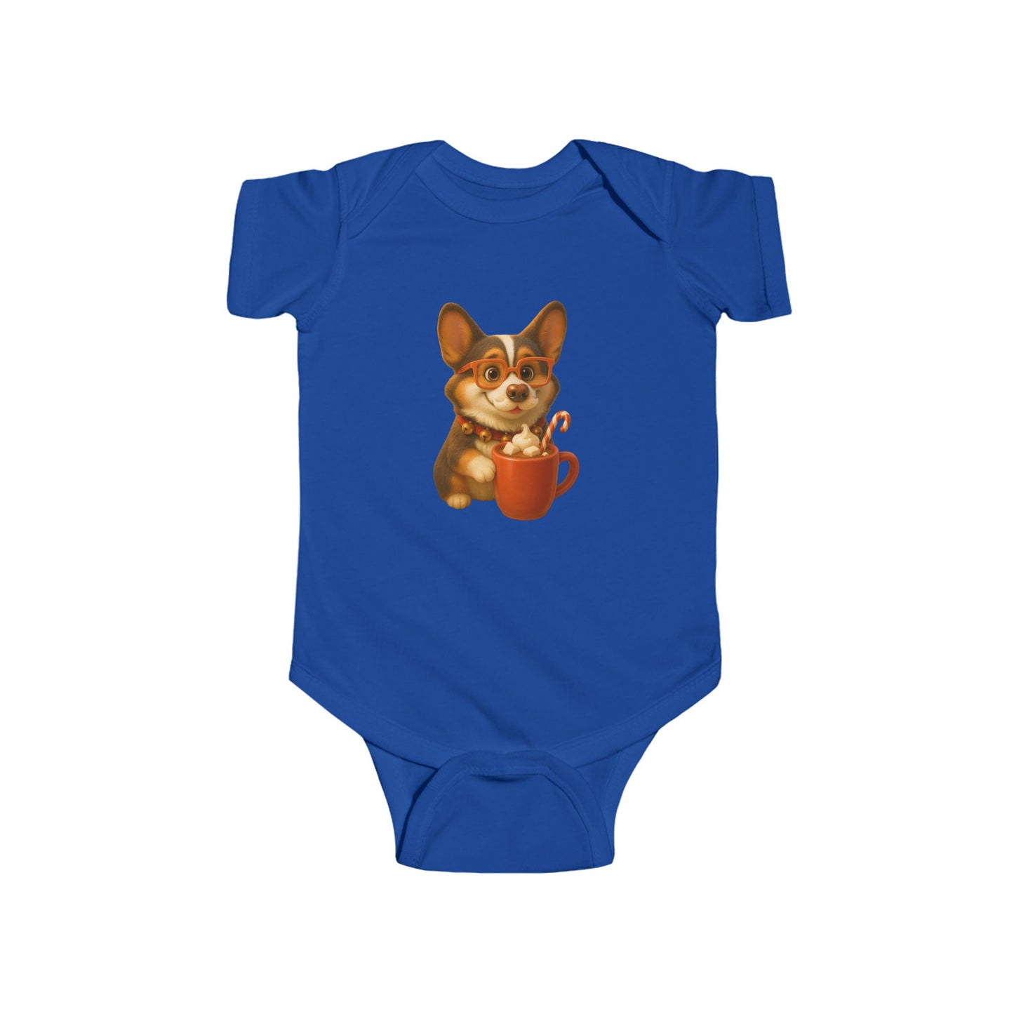 Corgi Hot Cocoa Infant Bodysuit — Cute Puppy Coffee Baby Onesie