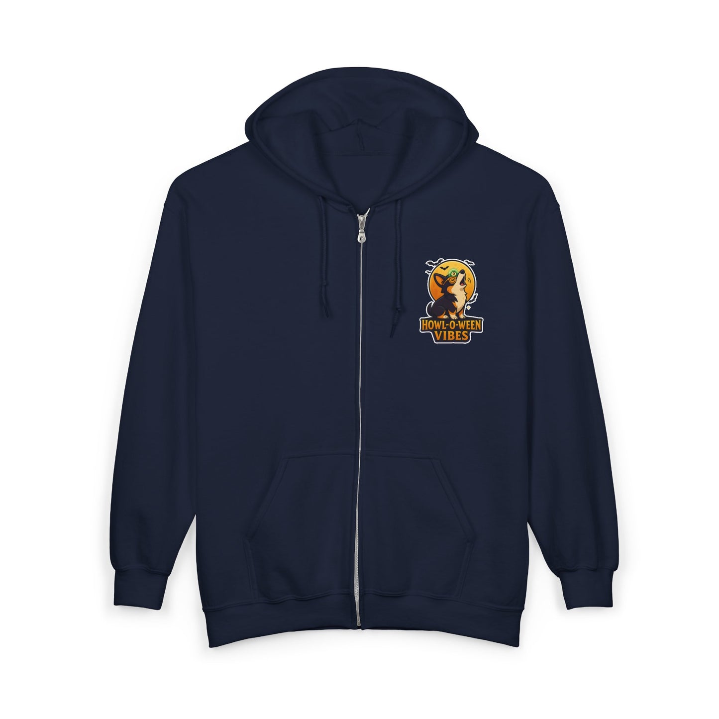 Corgi Pun Howl-o-ween Zip Up Hoodie