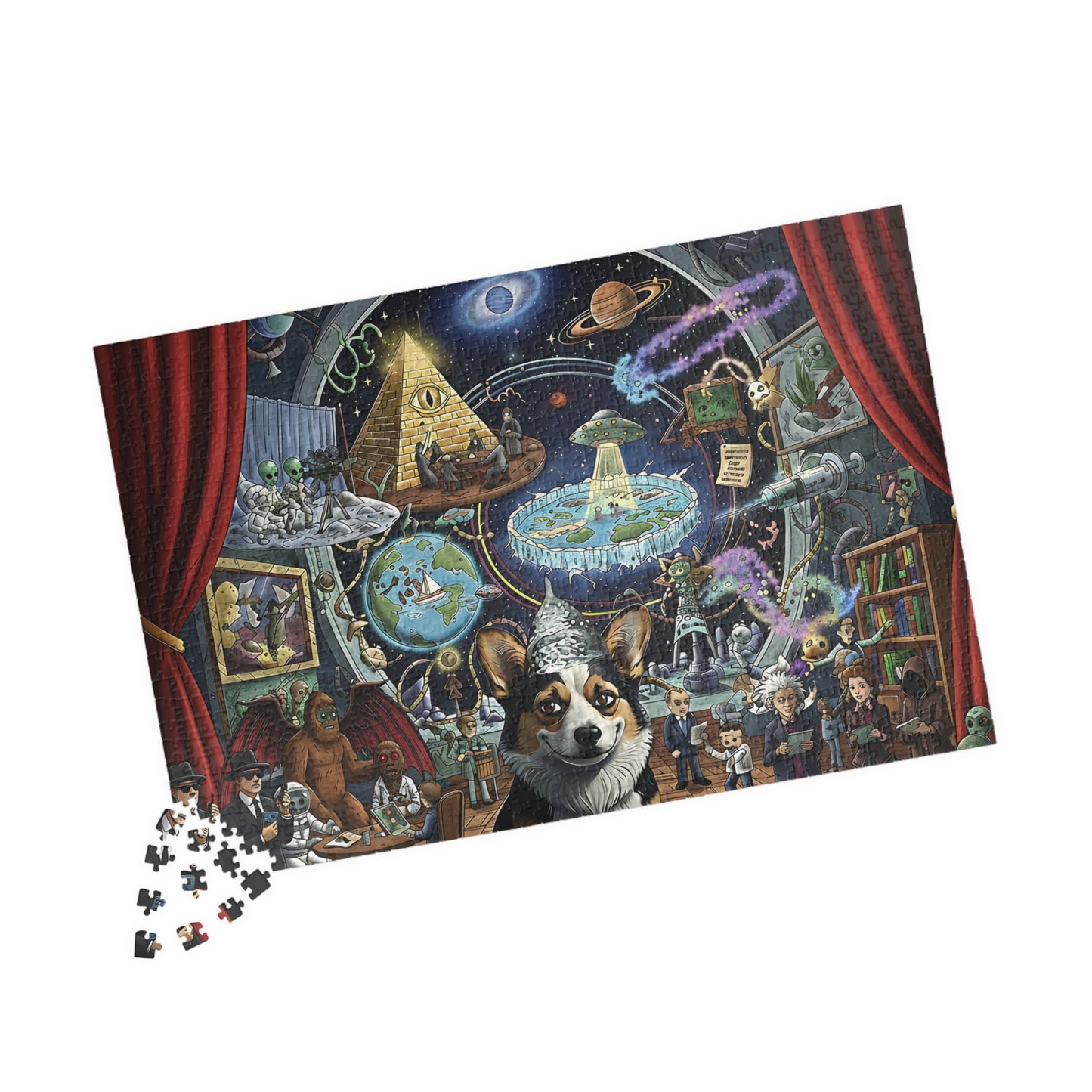 Meme Puzzle Conspiracy Corgi