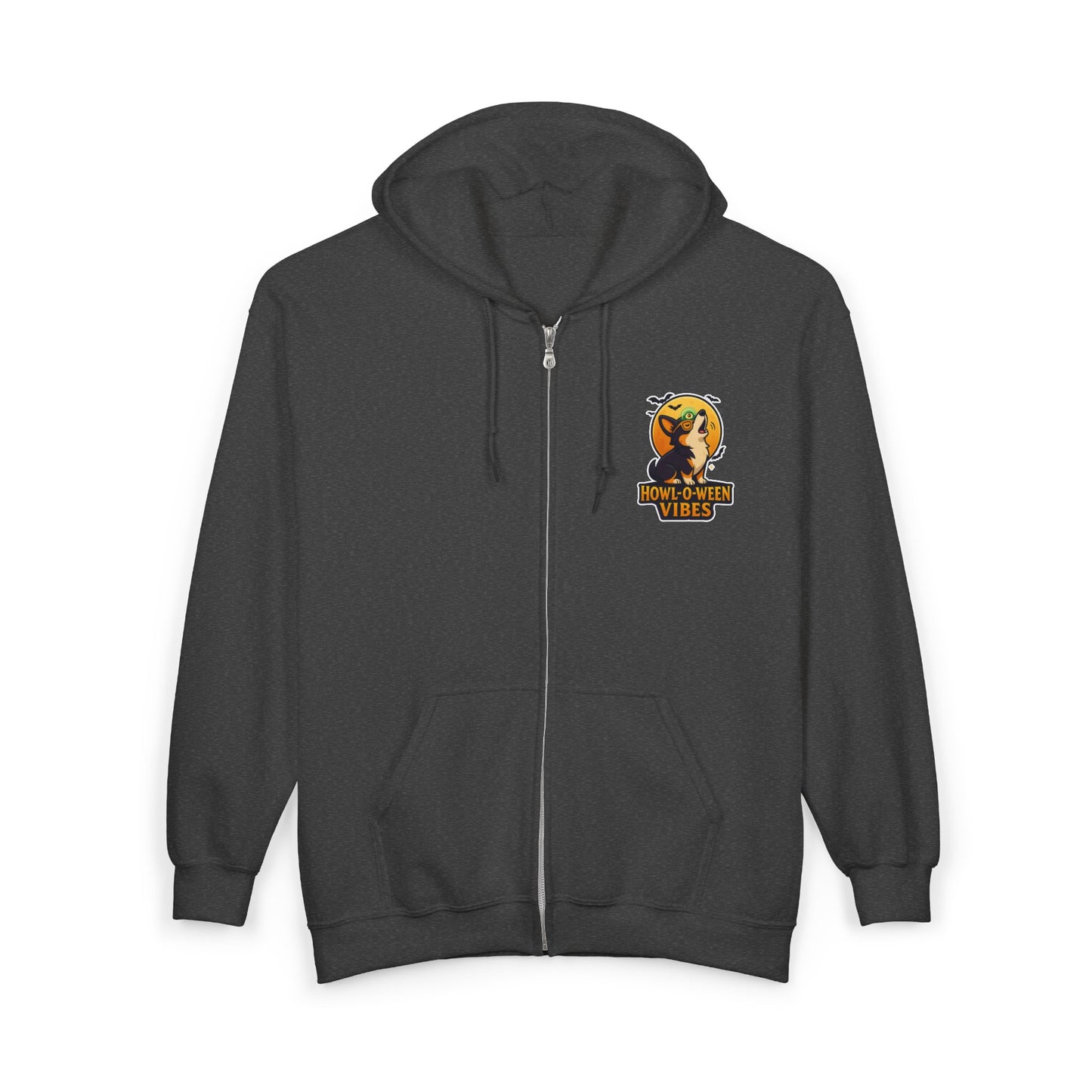 Corgi Pun Howl-o-ween Zip Up Hoodie