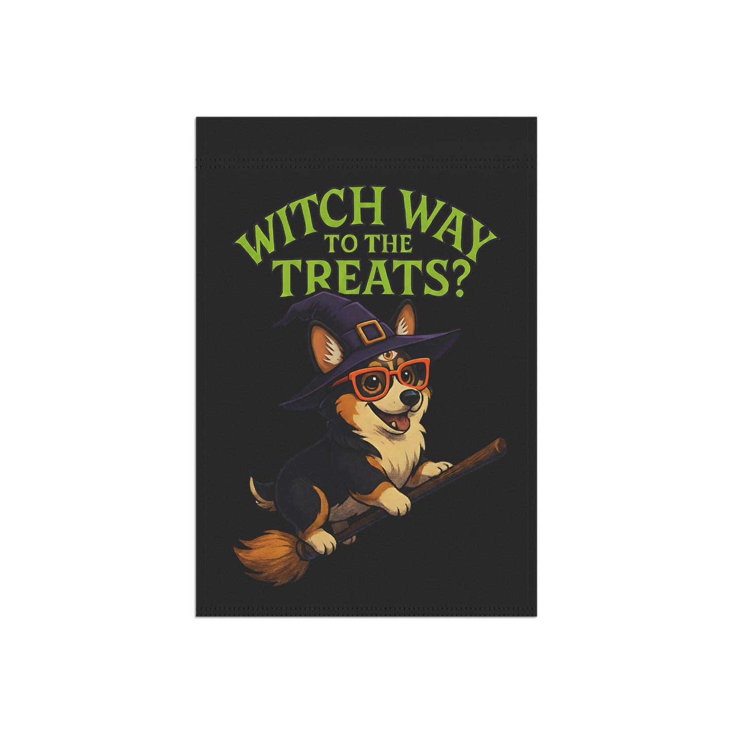 Halloween Corgi Garden Banner, Cute Fall Yard Decor, Pet Lover Gift, Trick or Treat Sign, Outdoor Home Decoration