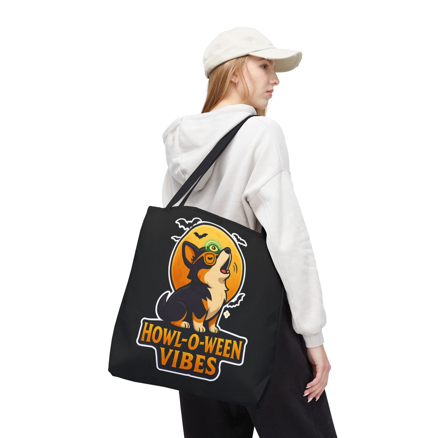 Halloween Dog Lover Tote Bag | Howl-O-Ween Vibes, Cute Dog Tote, Pet Owner Gift, Trick or Treat Bag, Fall Accessory