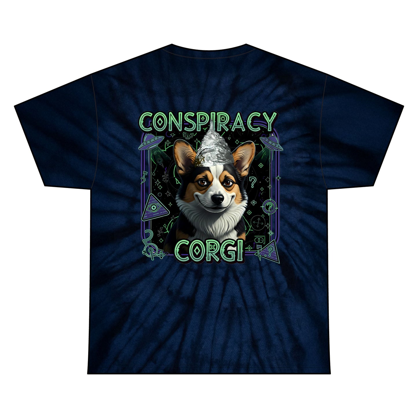 A Tye Dye Conspiracy Corgi Meme Shirt