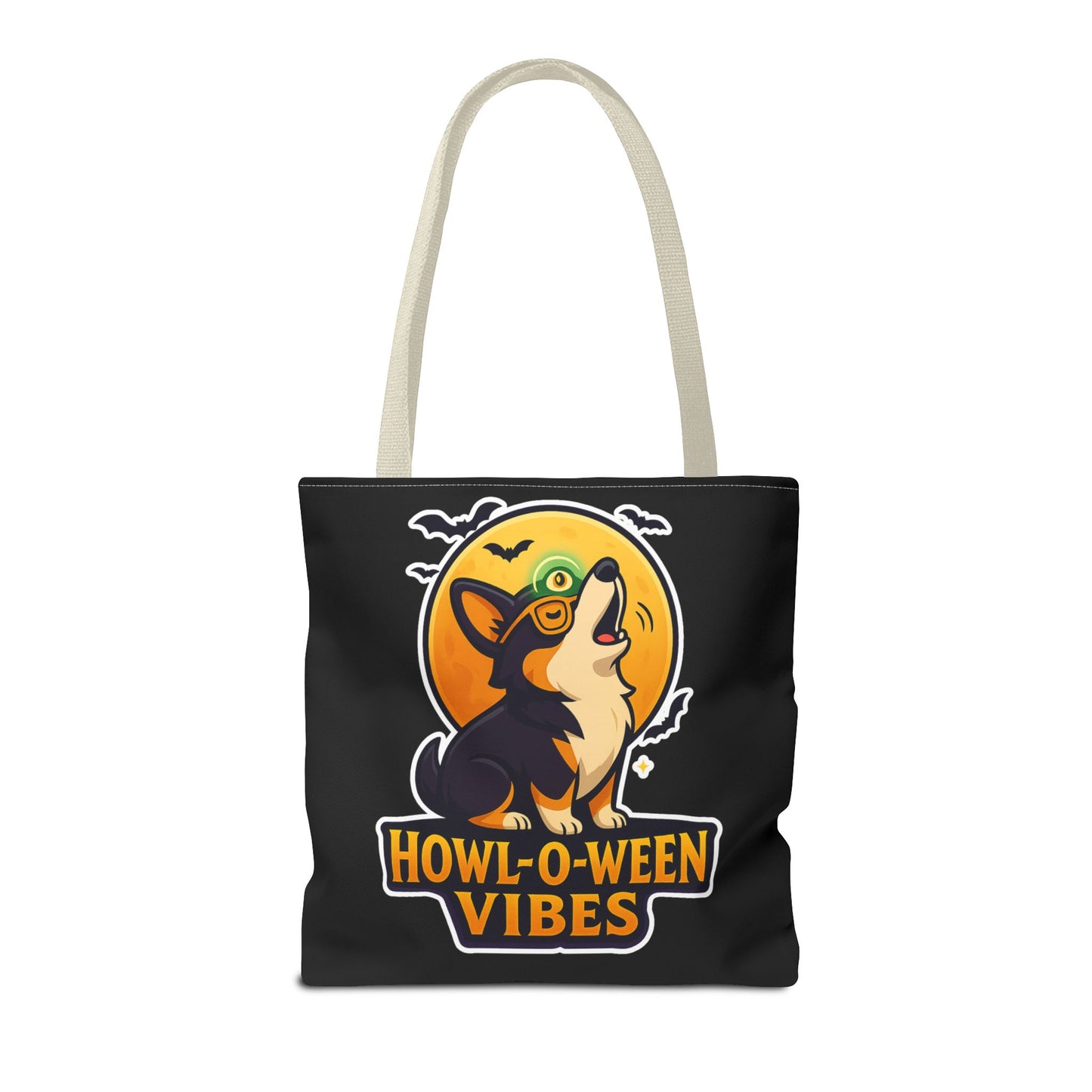 Halloween Dog Lover Tote Bag | Howl-O-Ween Vibes, Cute Dog Tote, Pet Owner Gift, Trick or Treat Bag, Fall Accessory