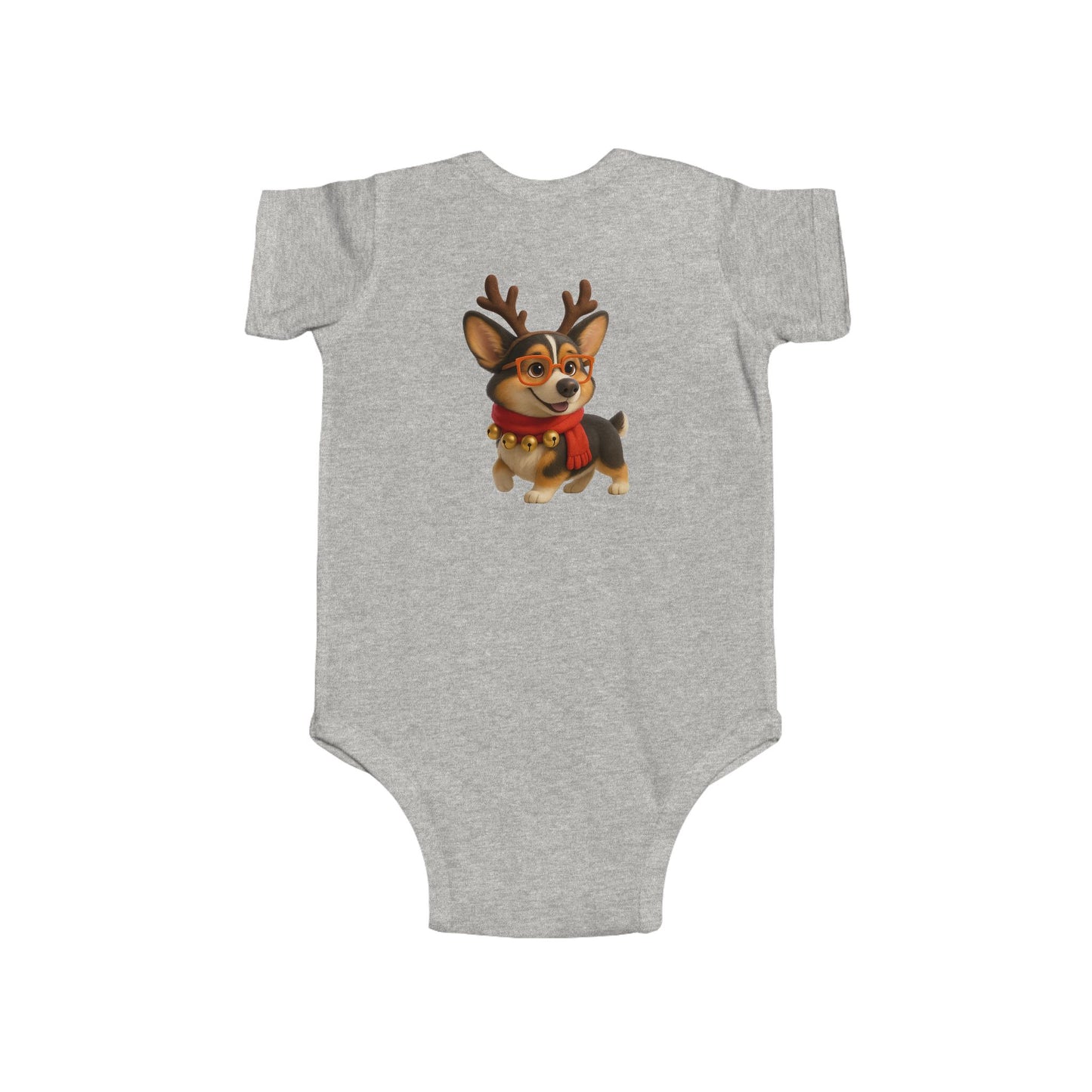 Baby Bodysuit — Cute Reindeer Corgi Christmas Onesie