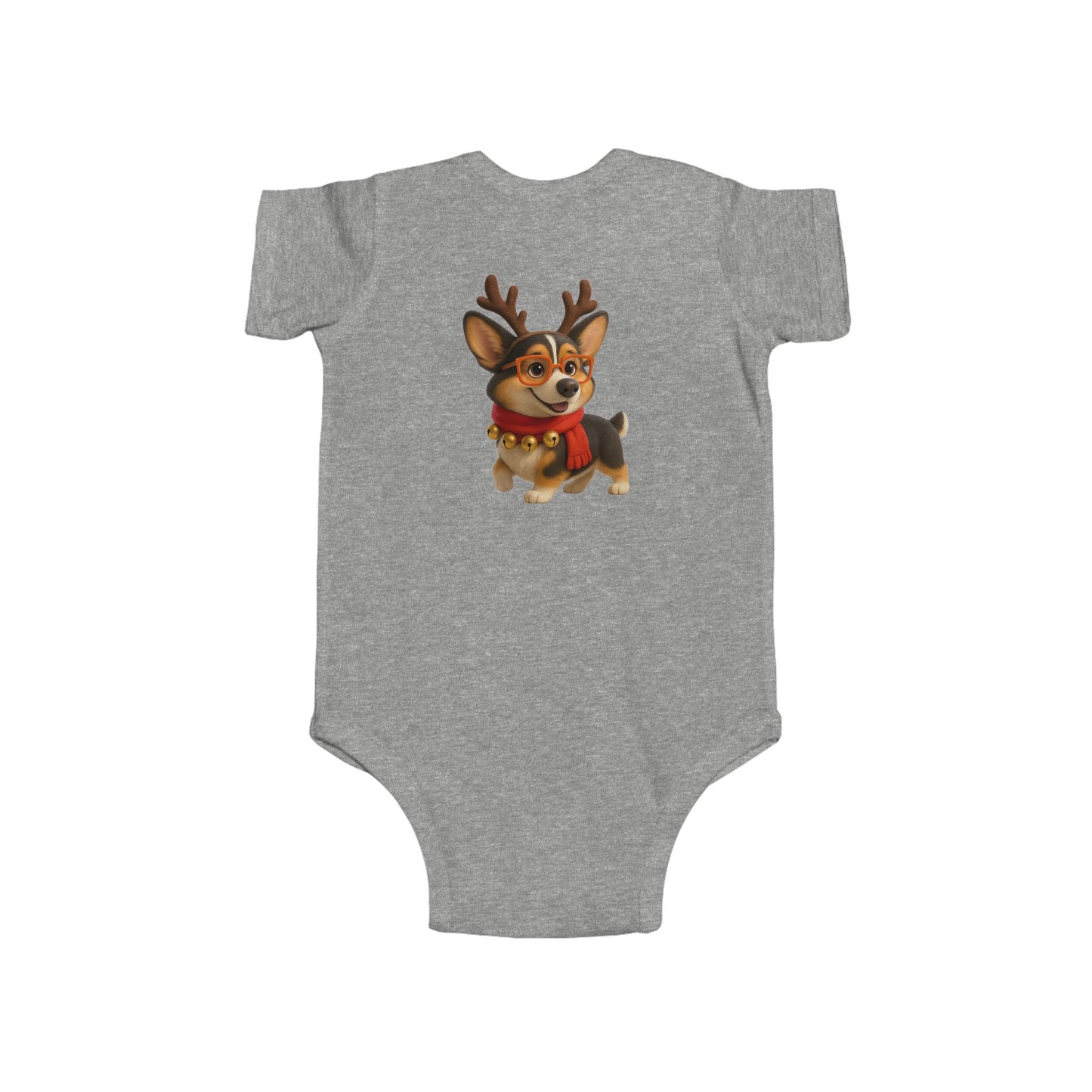 Baby Bodysuit — Cute Reindeer Corgi Christmas Onesie
