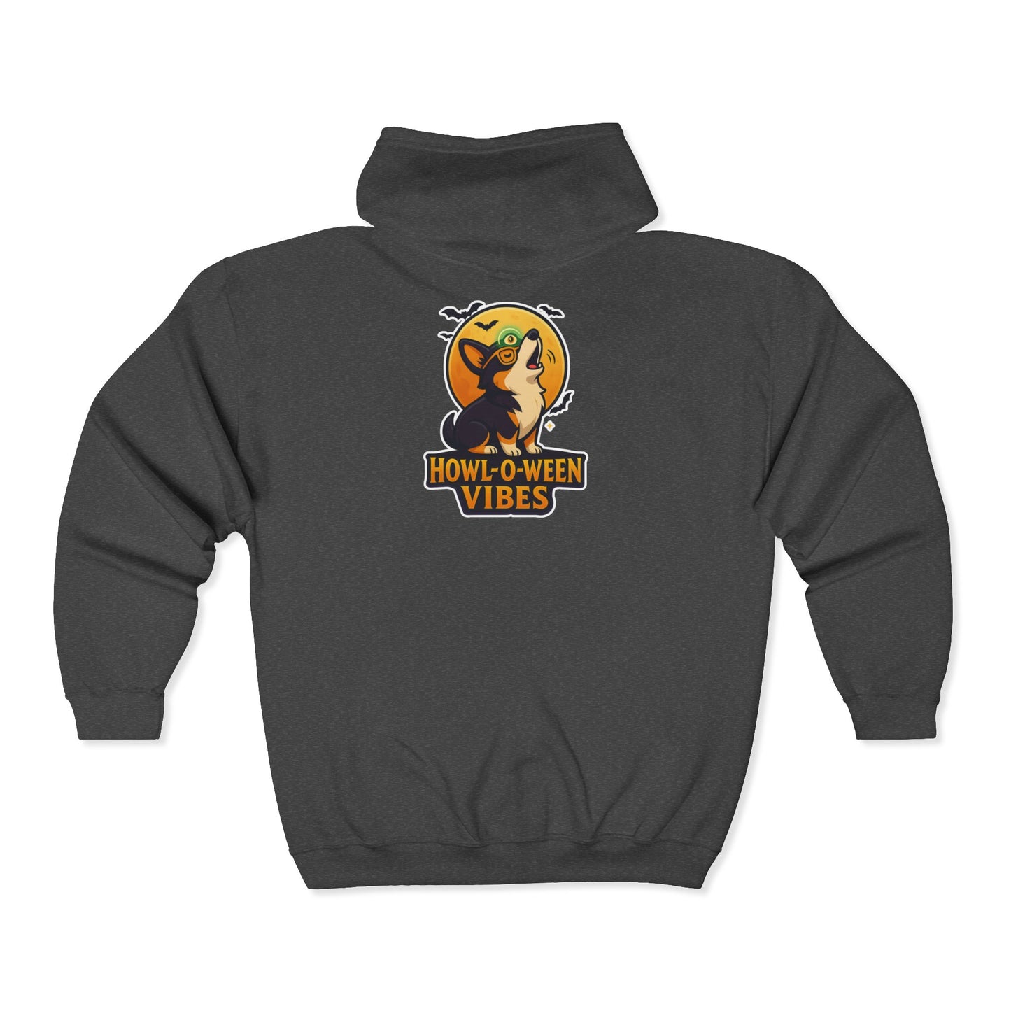 Corgi Pun Howl-o-ween Zip Up Hoodie