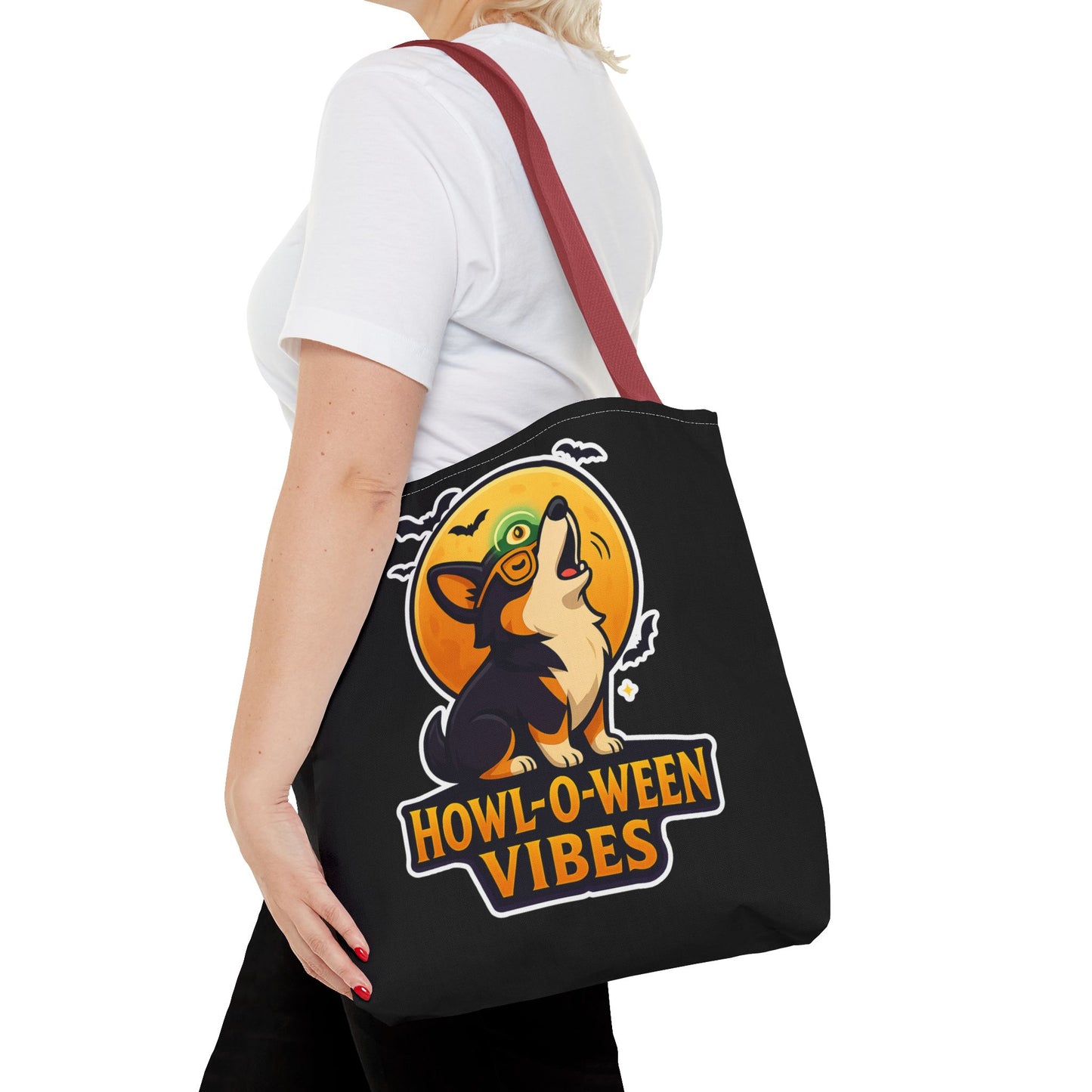 Halloween Dog Lover Tote Bag | Howl-O-Ween Vibes, Cute Dog Tote, Pet Owner Gift, Trick or Treat Bag, Fall Accessory