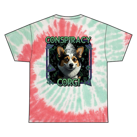 A Tye Dye Conspiracy Corgi Meme Shirt