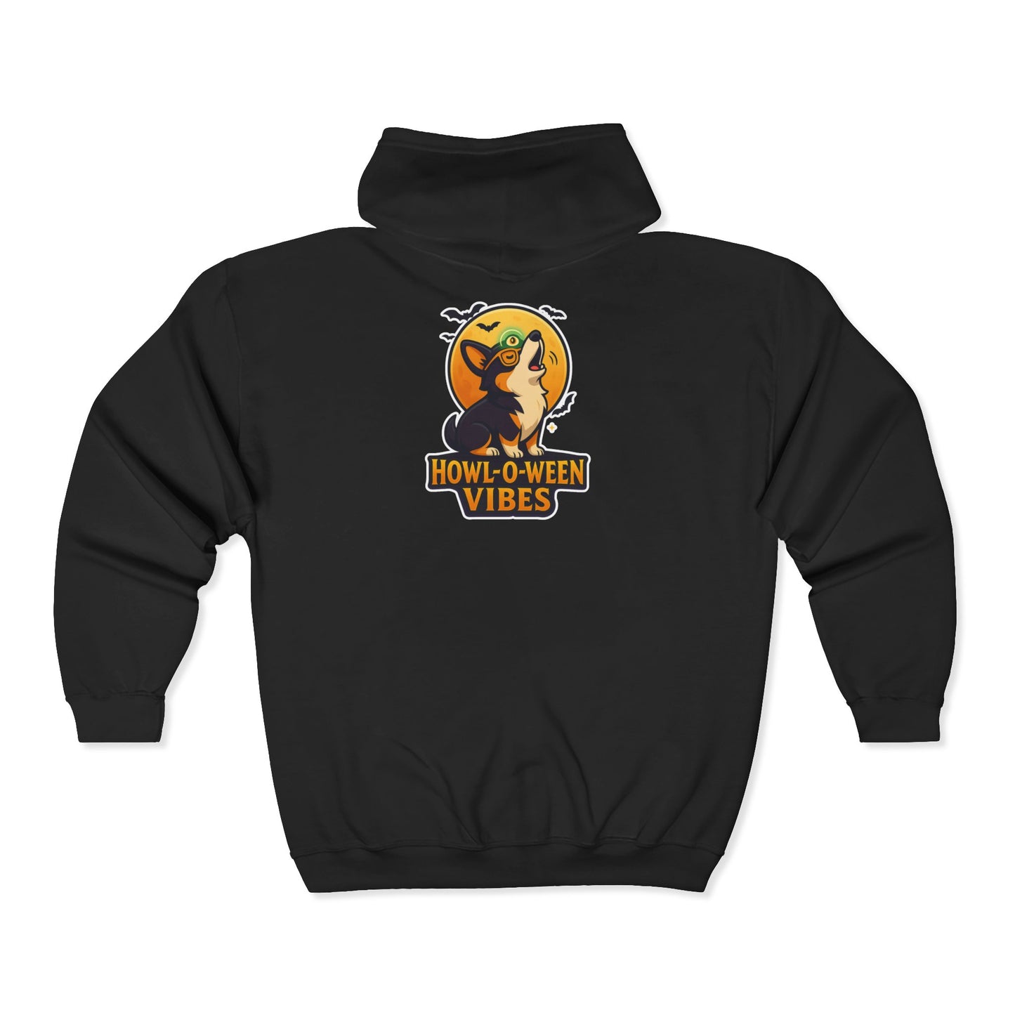 Corgi Pun Howl-o-ween Zip Up Hoodie